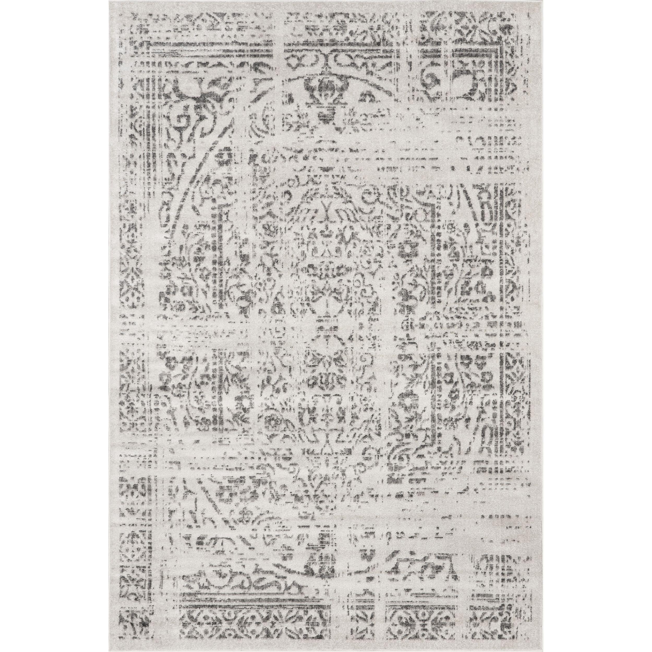 Nuloom Arlena Medallion 10x13 Indoor Area Rug for Living Room Bedroom Dining Room Kitchen, Grey/Ivory