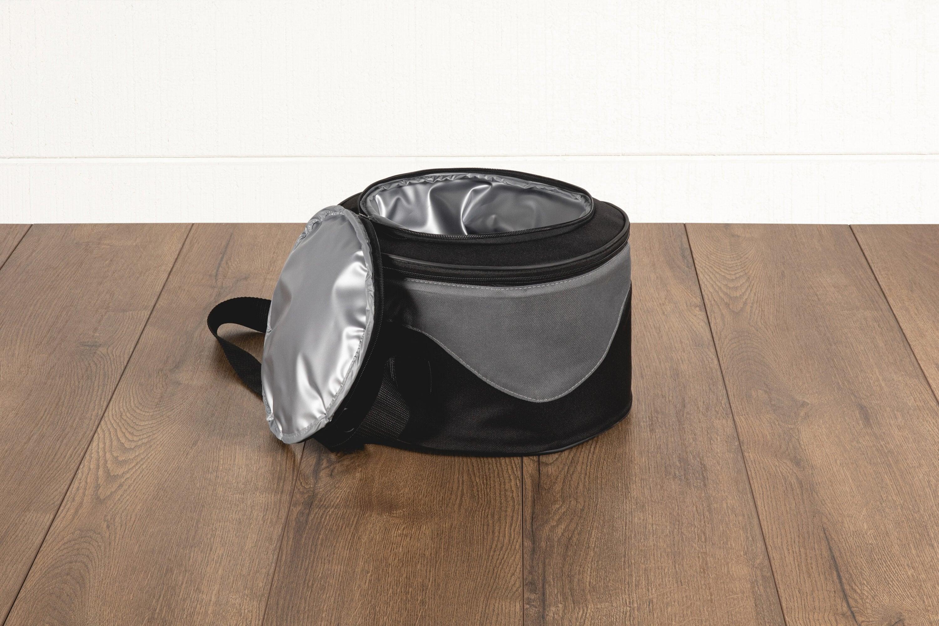 10 in.Caliente Round Portable Cooler/Charcoal Grill in Black
