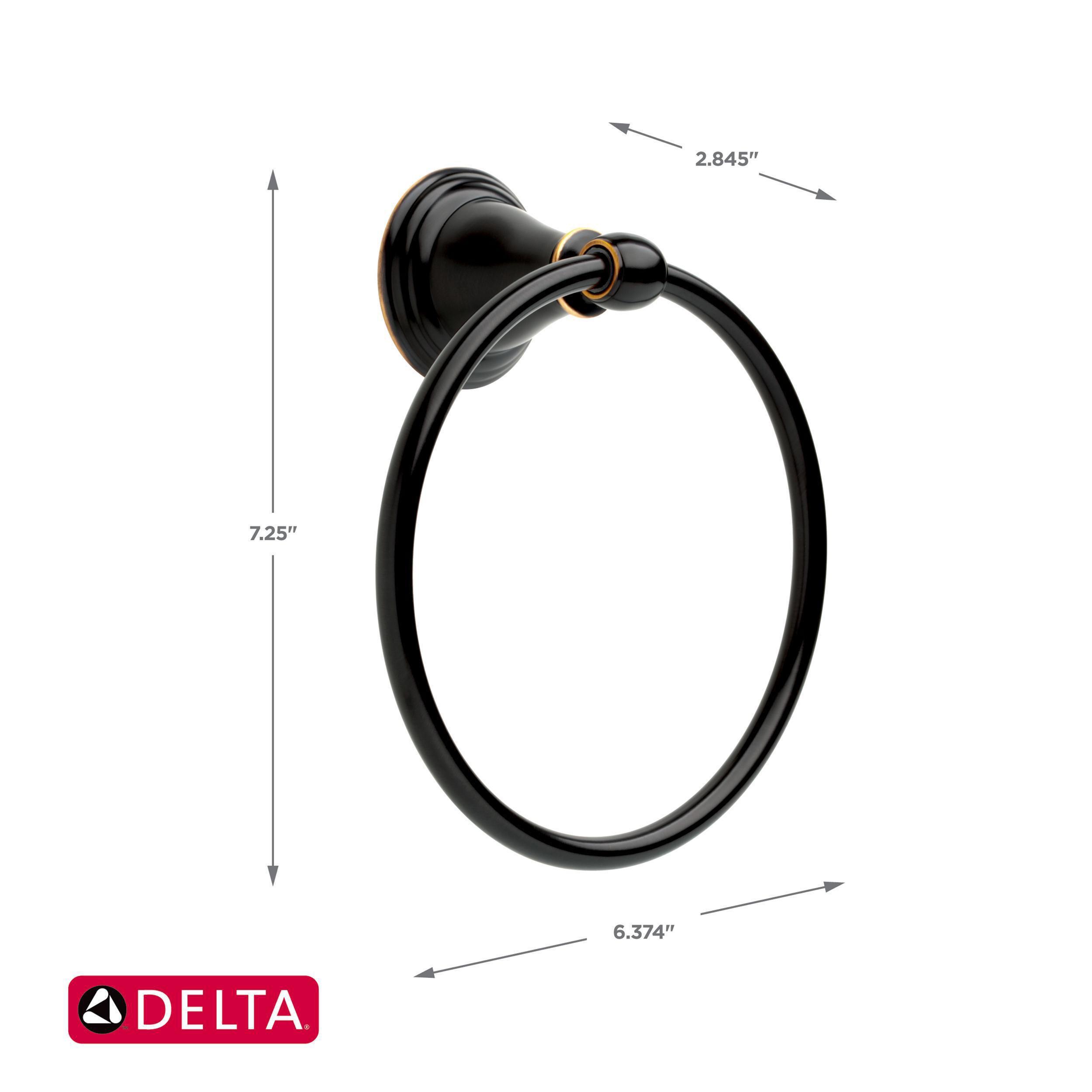 Windemere Wall Mount Round Closed Towel Ring Bath Hardware Accessory