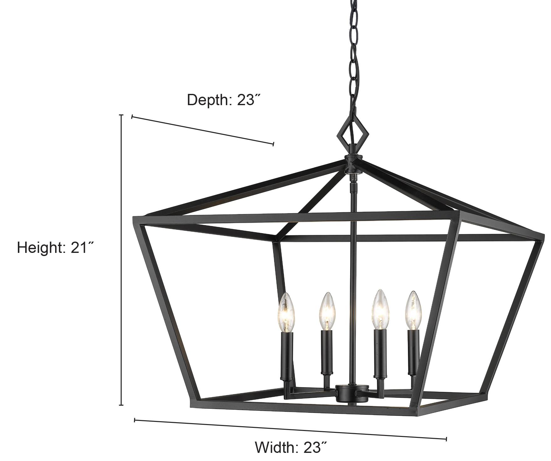Millennium Lighting 4 - Light Pendant in  Matte Black