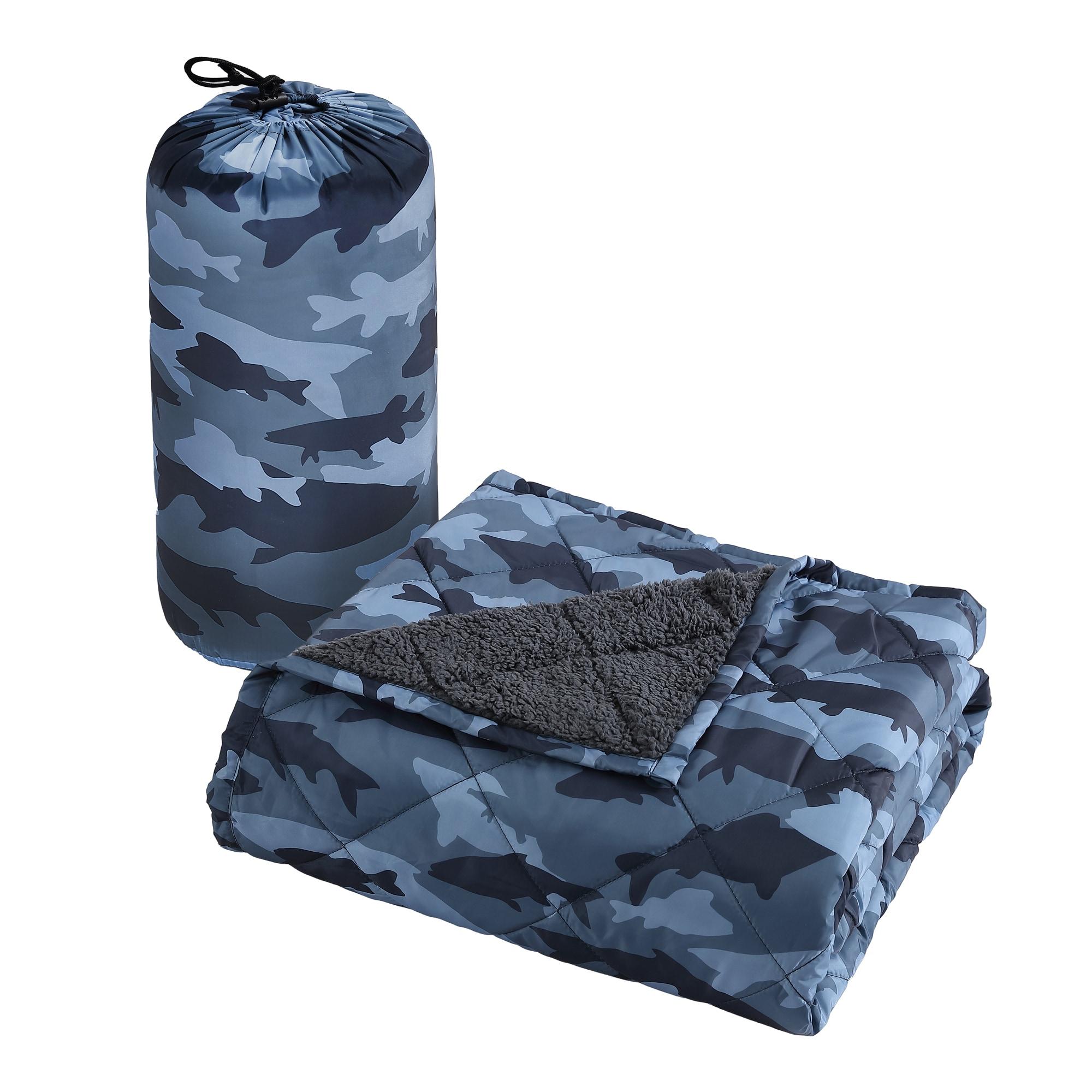 Coleman Coleman Reversible Water Resistant Nylon and Sherpa Diamond Quilted Indoor/Outdoor Throw/Picnic Blanket