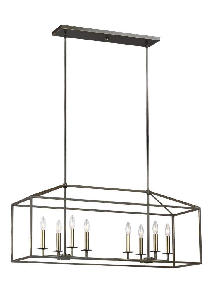 Generation Lighting Perryton 8 -Light Bronze Contemporary/Modern Linear Large Hanging Kitchen island light