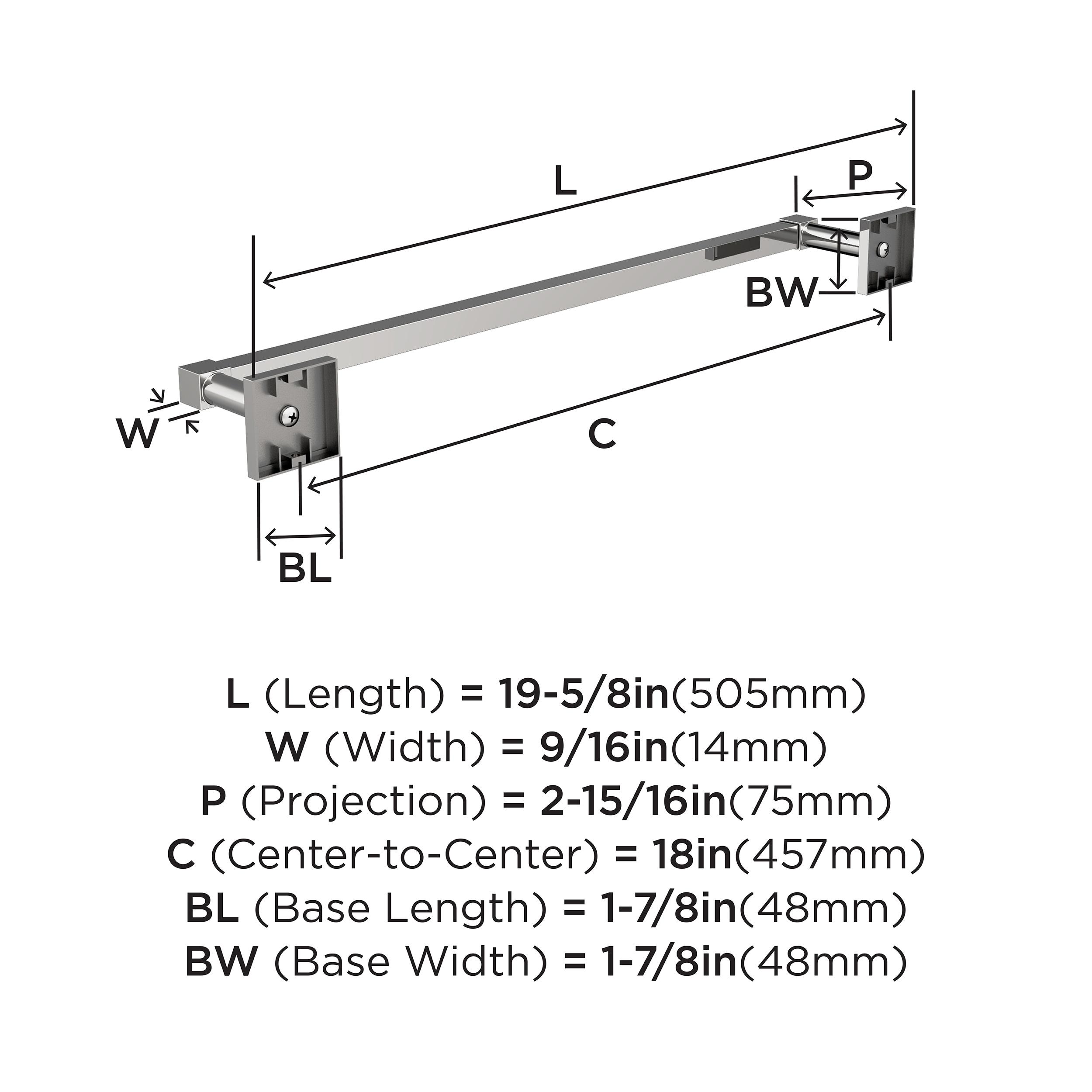 Appoint 19.87" Wall Mounted Towel Bar