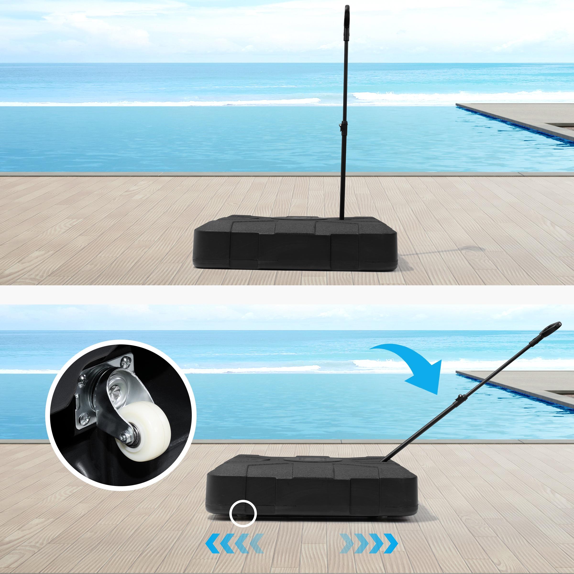 VredHom Plastic Free Standing Umbrella Base with Wheels