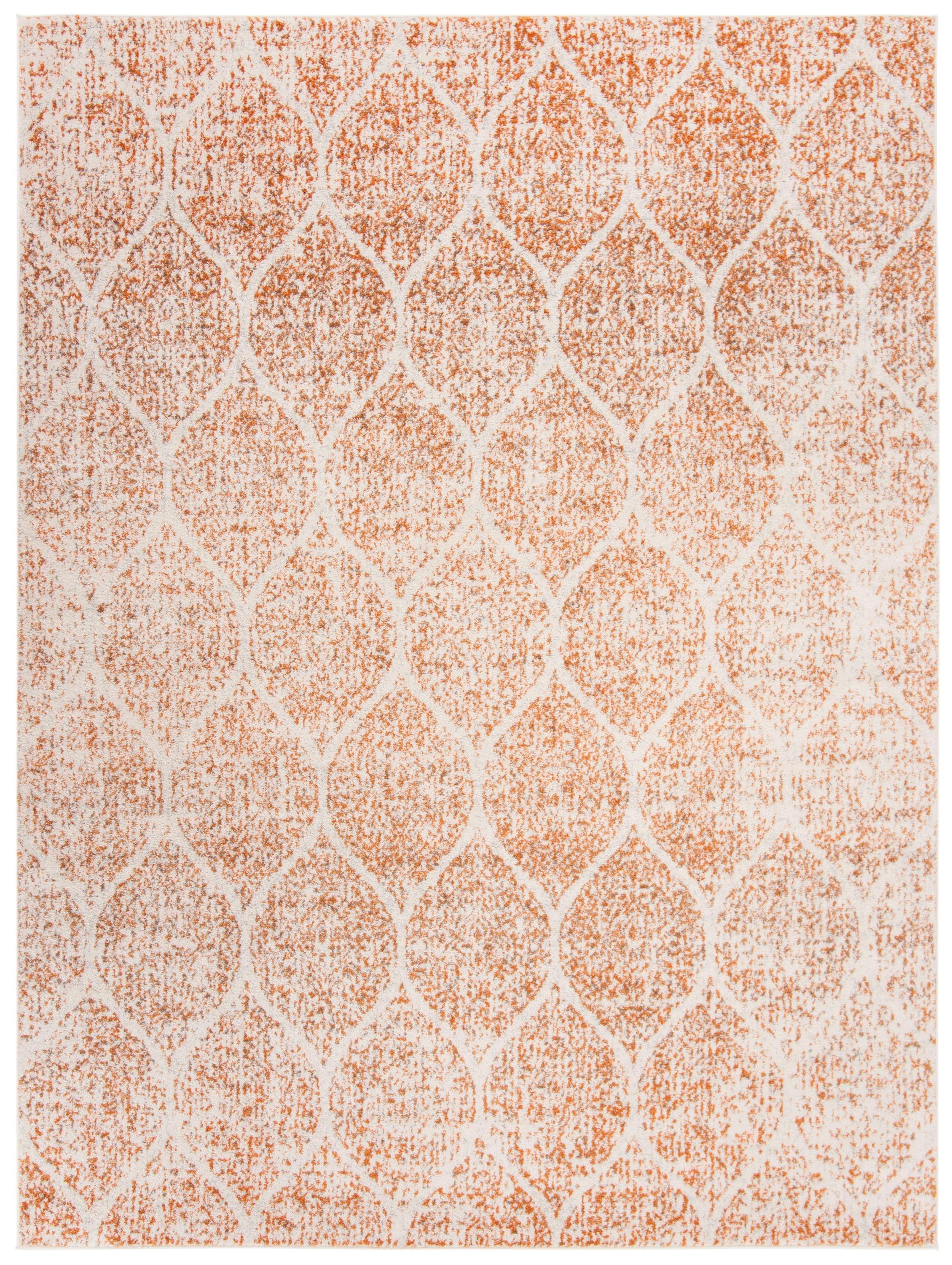 Madison MAD604 Power Loomed Area Rug - Cream/Orange - 8'x10' - Safavieh.