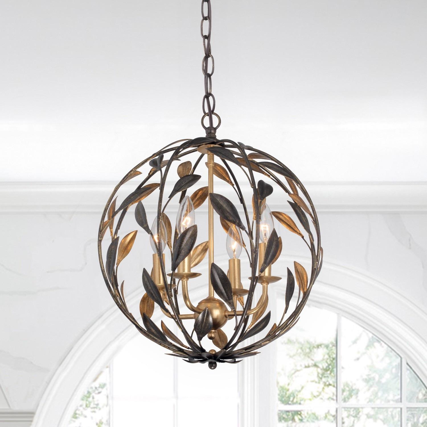 Crystorama Lighting - Four Light Mini Chandelier - Broche - 4 Light Chandelier