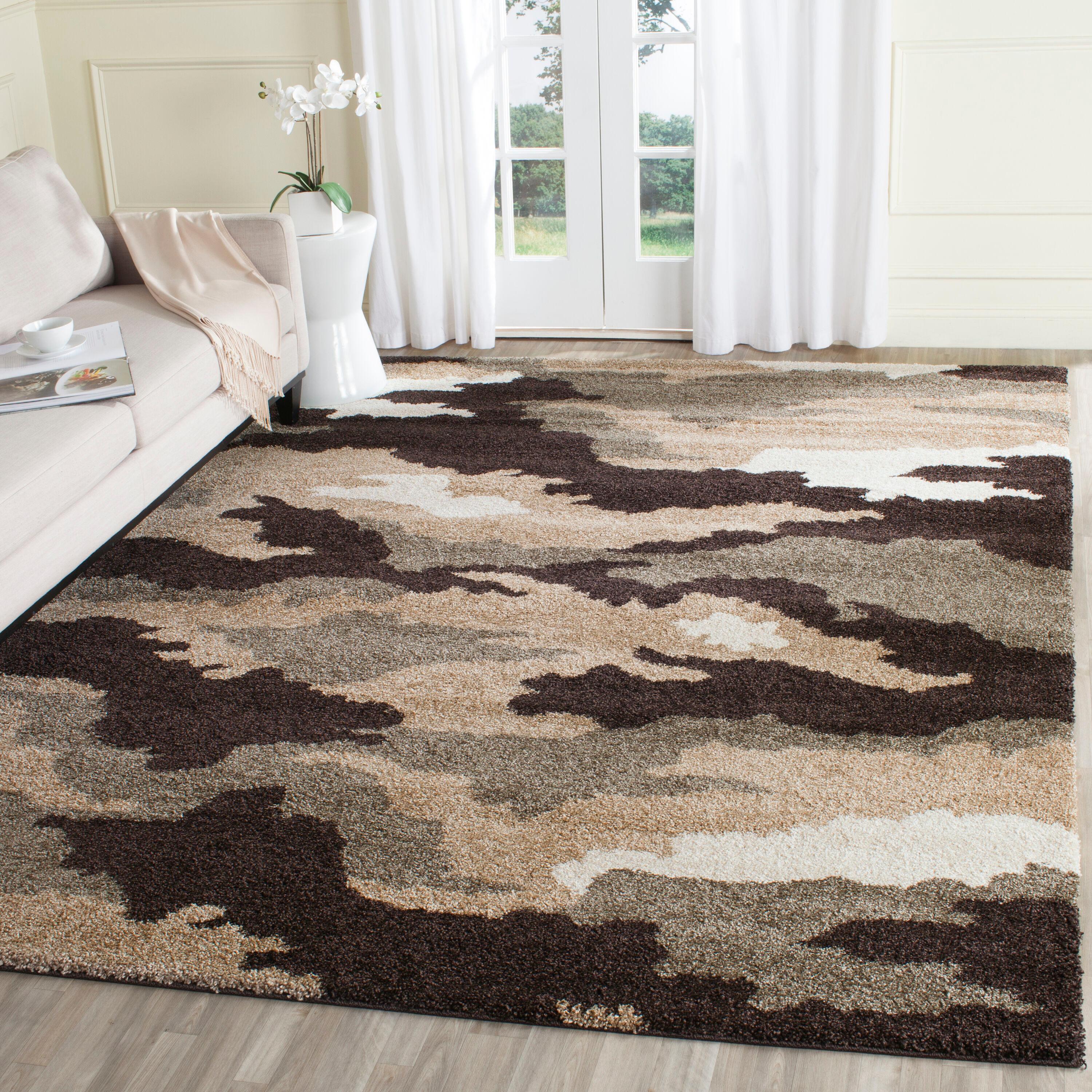 Florida Shag SG453 Power Loomed Indoor Area Rug - Beige/Multi - 8'x10' - Safavieh.