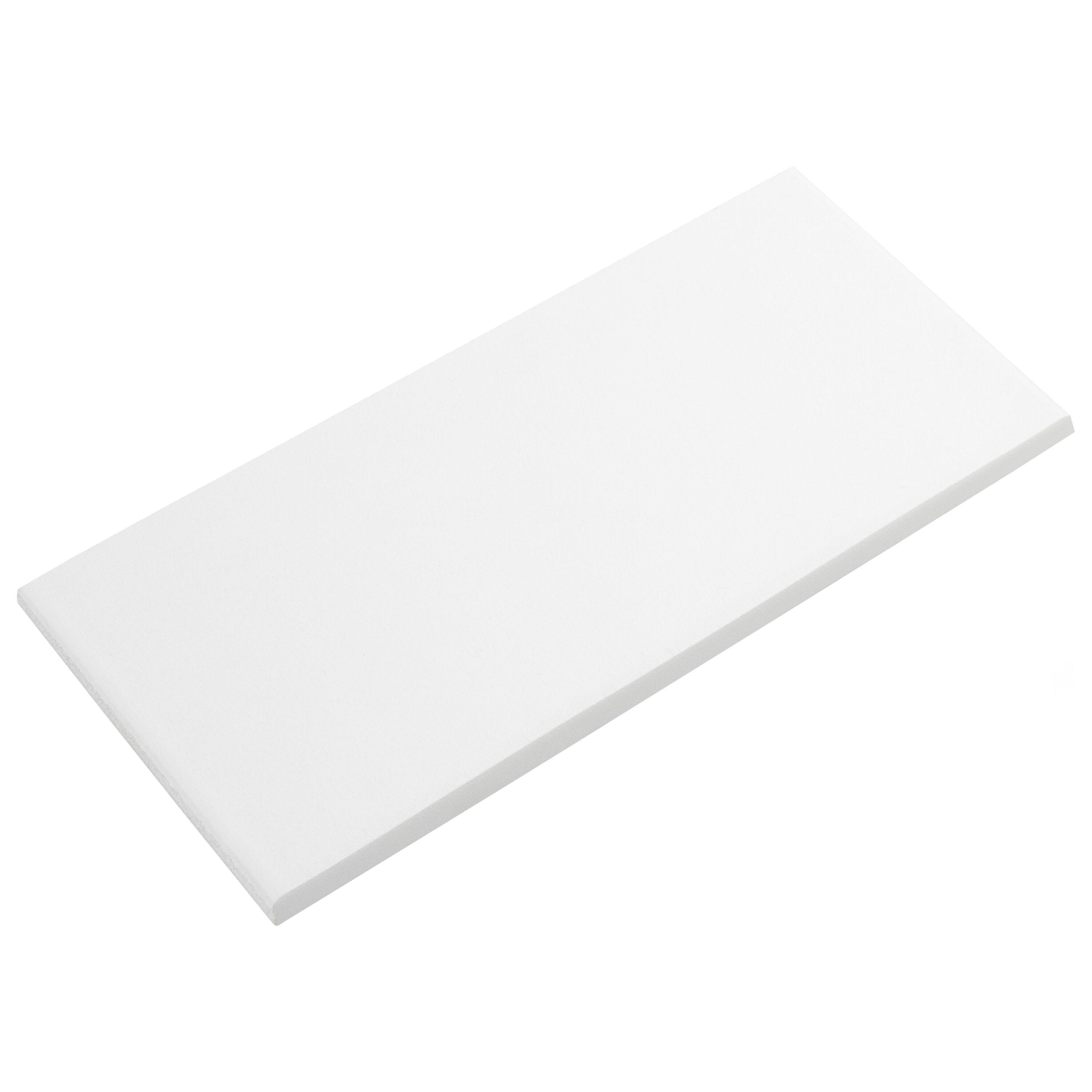 Merola Tile Revival Bullnose White 3-1/2" x 7-3/4" Ceramic Floor and Wall Trim