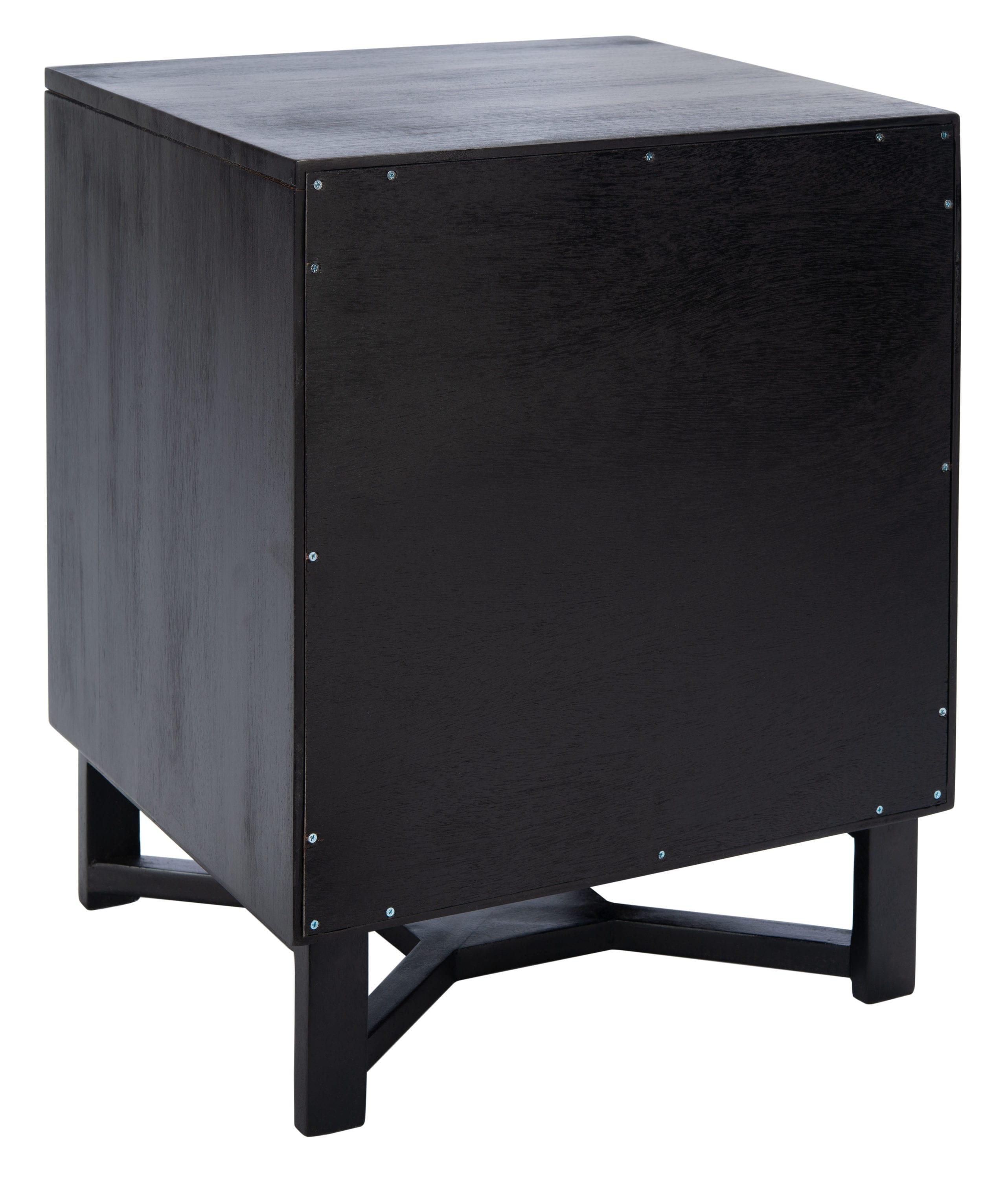 Hedwig 2 Drawer Nightstand - Black/Natural - Safavieh.