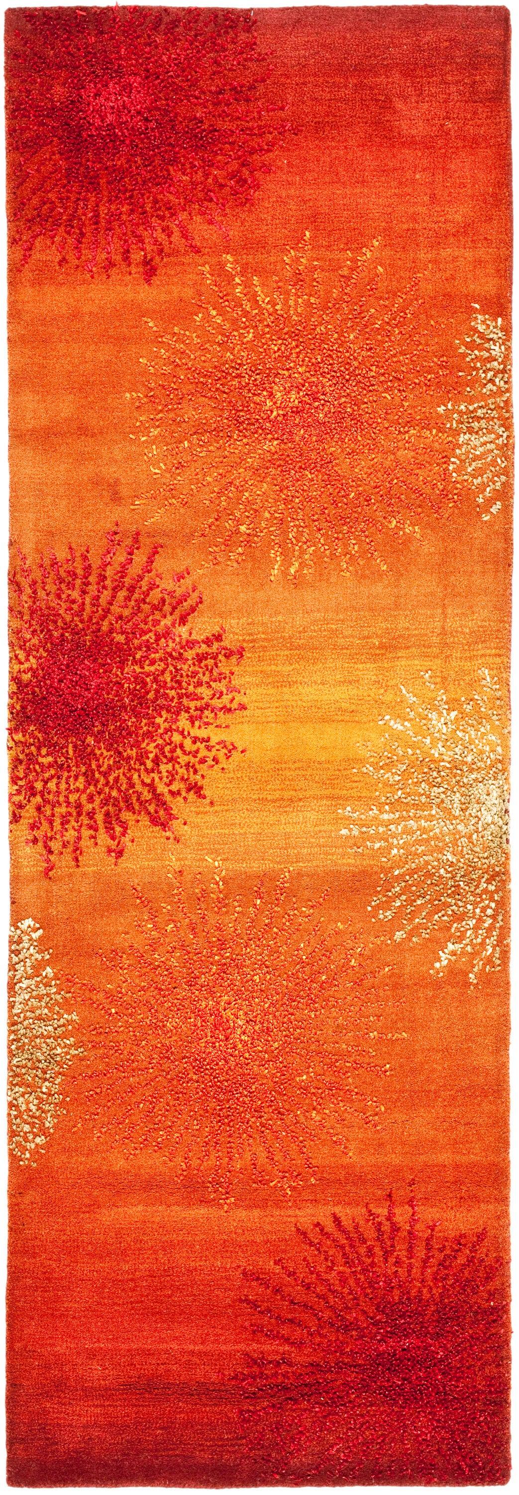 Soho SOH712 Hand Tufted Runner Rug - Rust/Multi - 2'6"x12' - Safavieh.