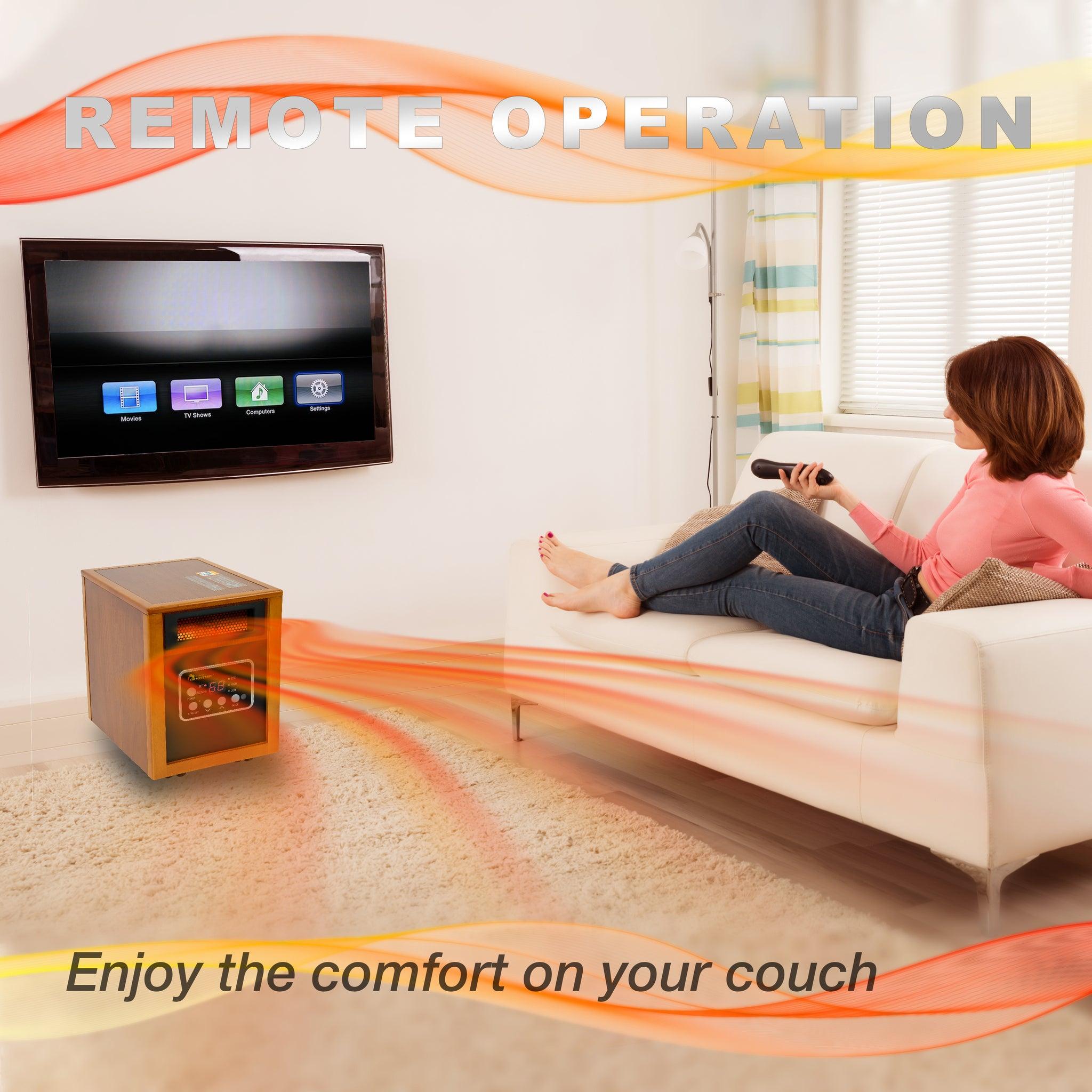 DR. INFRARED HEATER DR968 Portable Space Heater, Original, 1500-Watt, Cherry