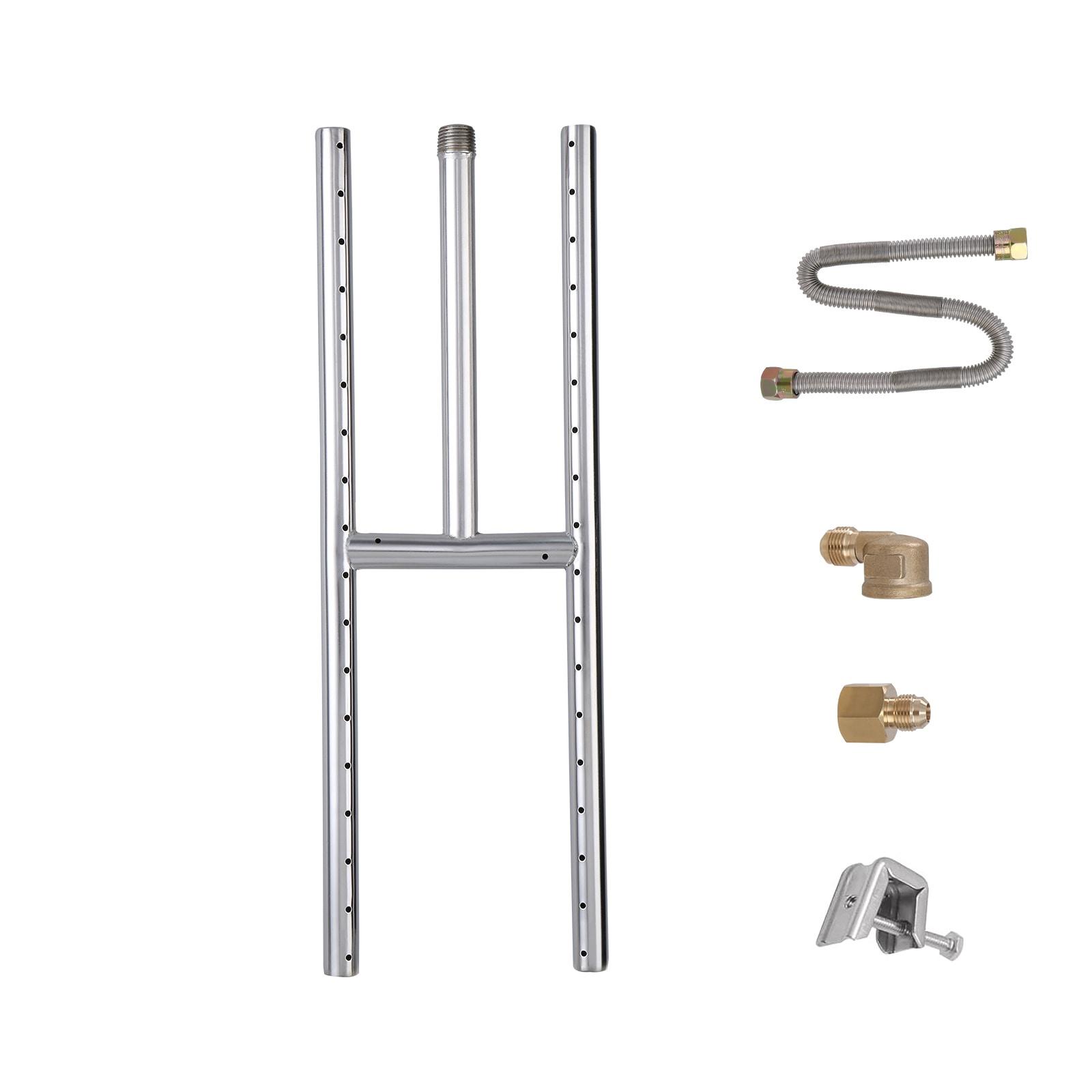 VEVOR 17.95'' x 6.02'' Rectangle Stainless Steel Fire Pit Accessory