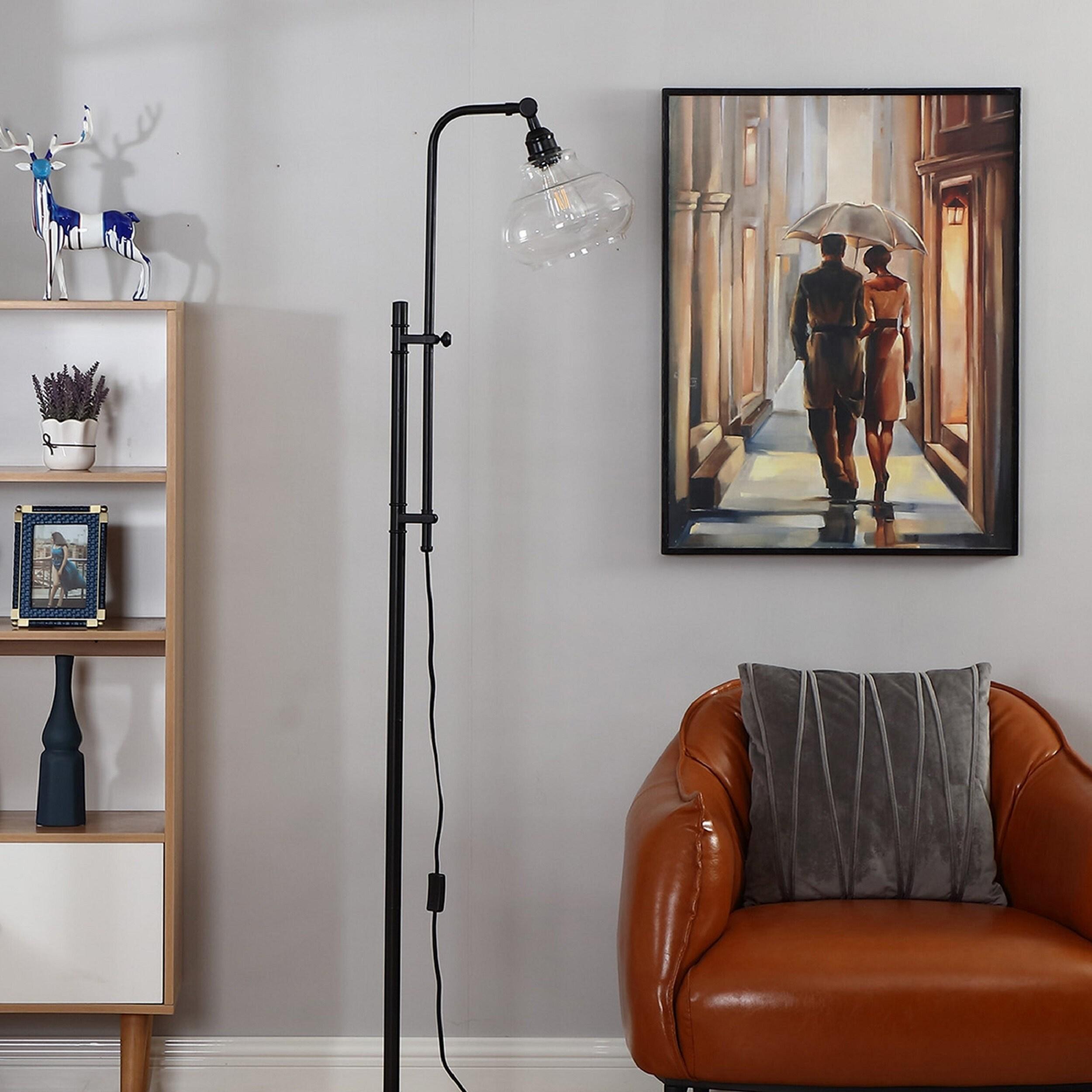 Brightech Austin 69 in. Modern Height Adjustable LED Industrial Floor Lamp, Bulb Included