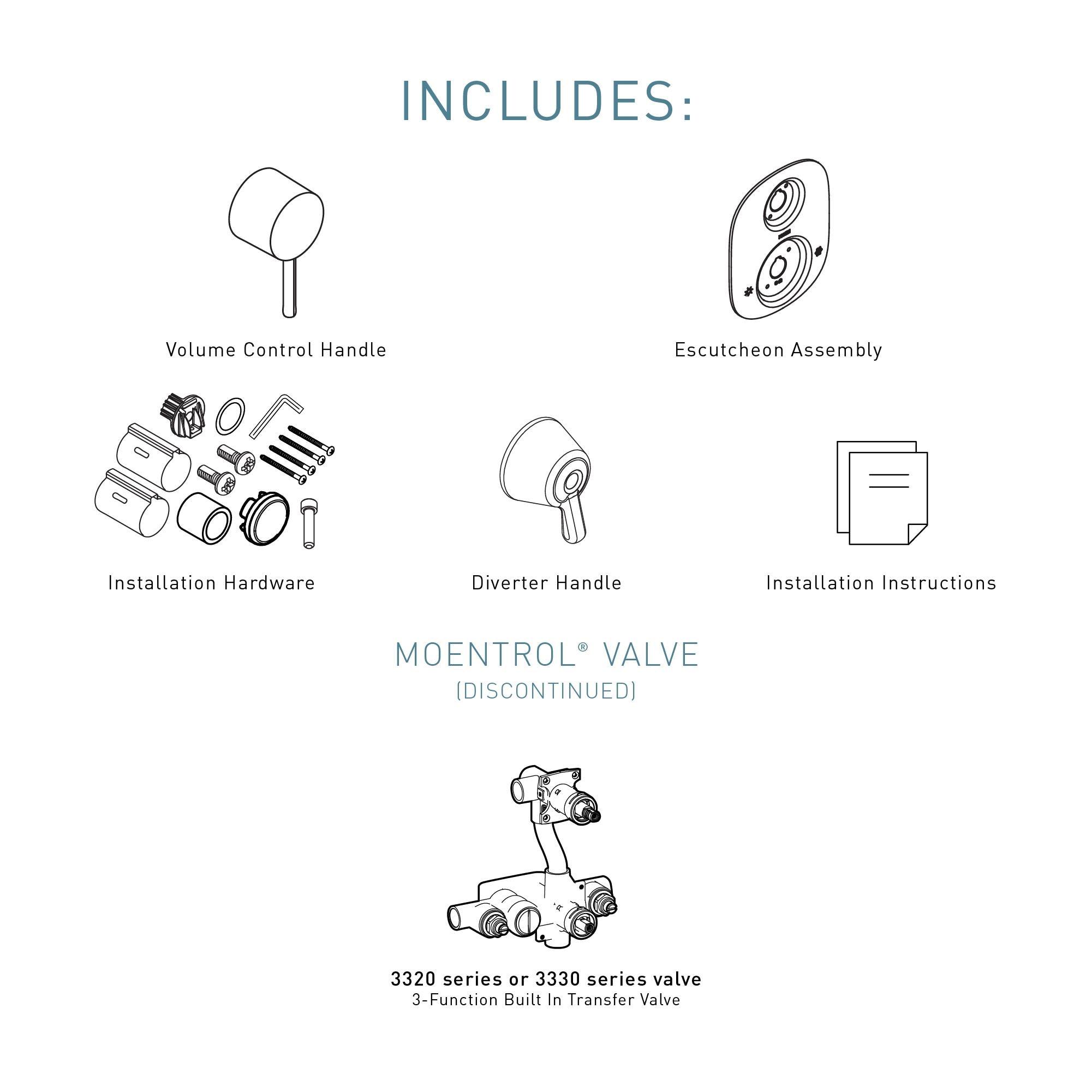 Align Three Function Thermostatic Shower Faucet Trim