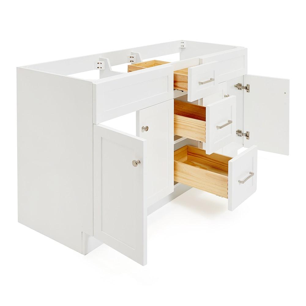 Ariel F060d-Bc Hamlet 60" Double Free Standing Vanity Cabinet Only - White