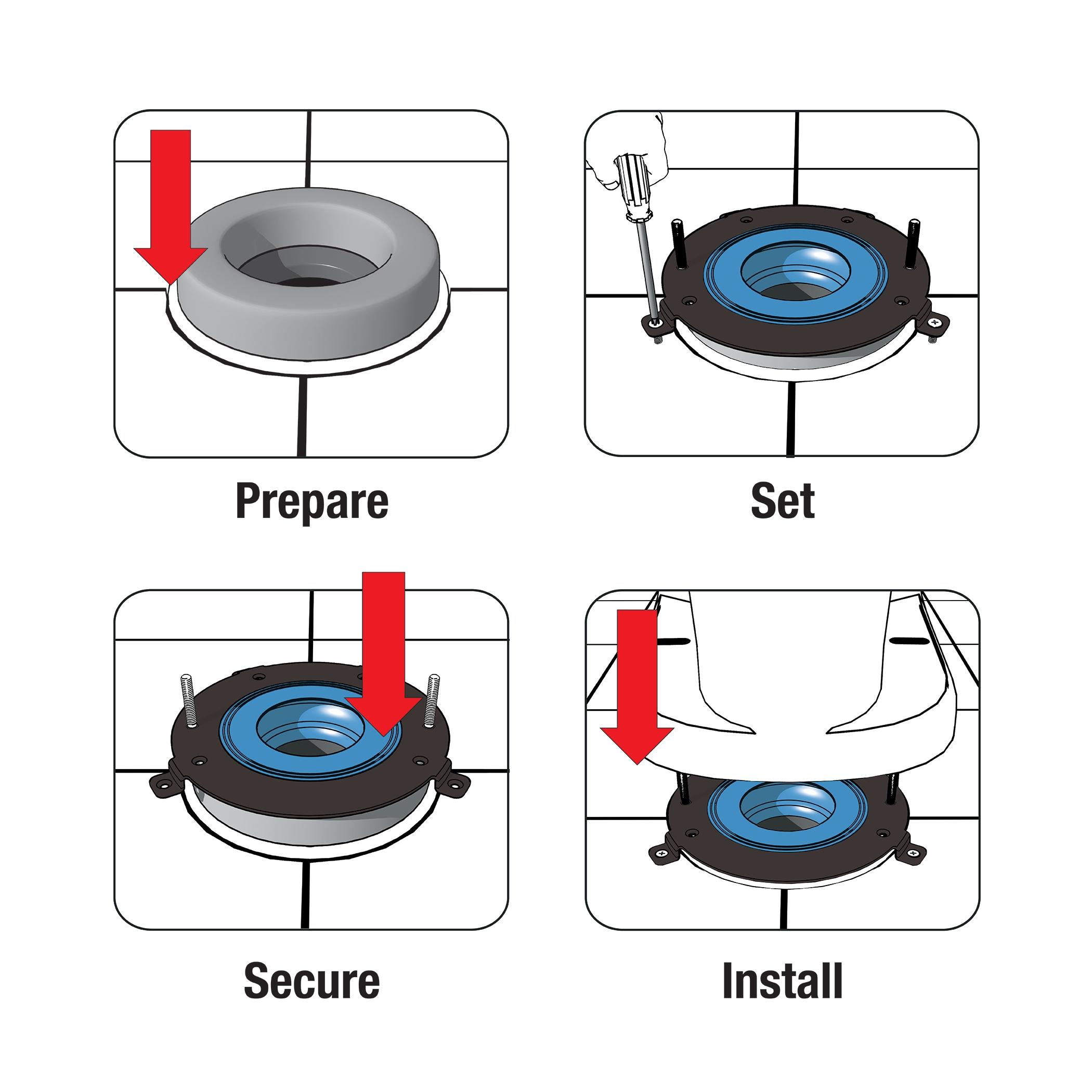 Danco Hydroseat Toilet Flange Repair Kit, New (10672X)