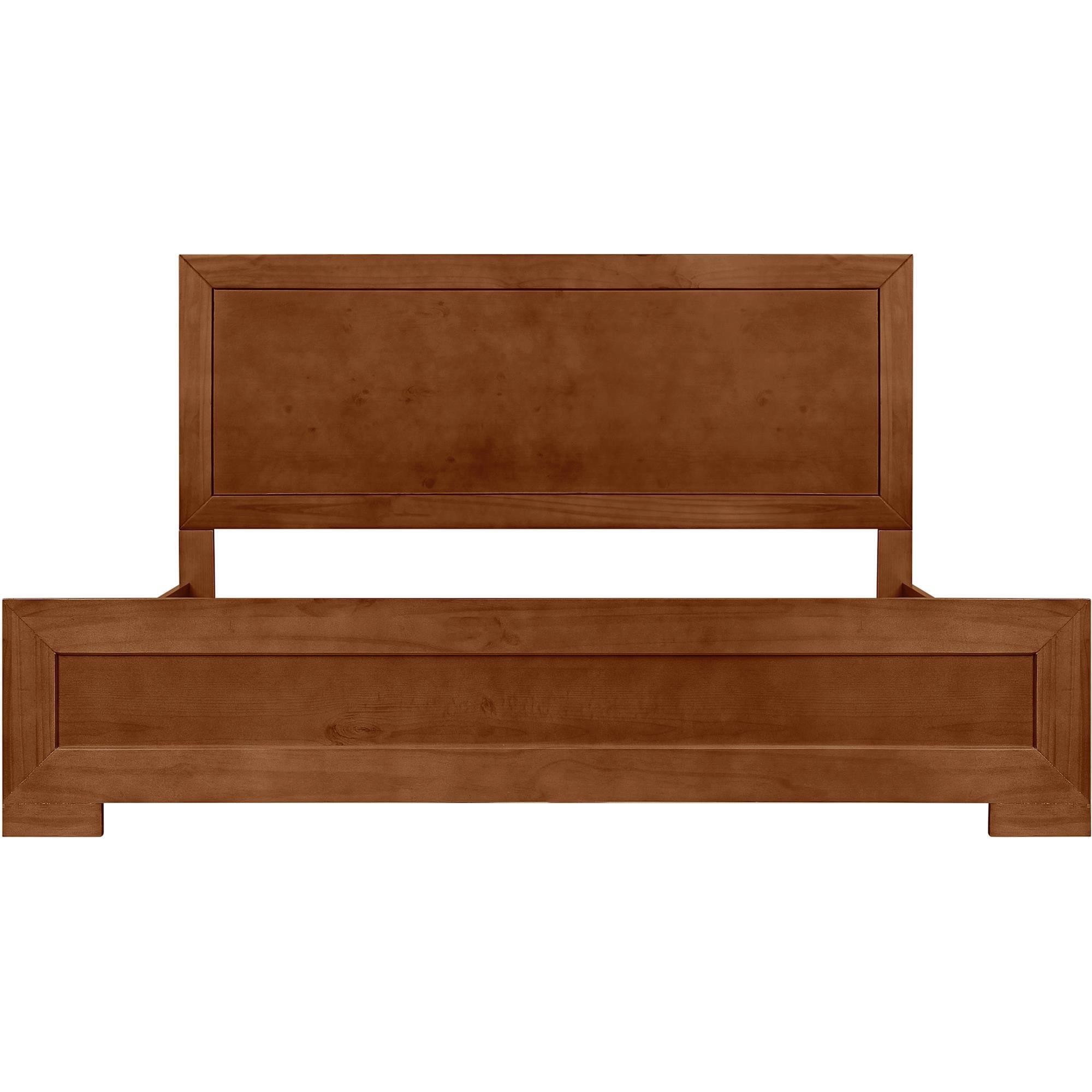 Camden Isle Oxford Platform Bed | Paneled Headboard | Low Profile | Queen, Walnut