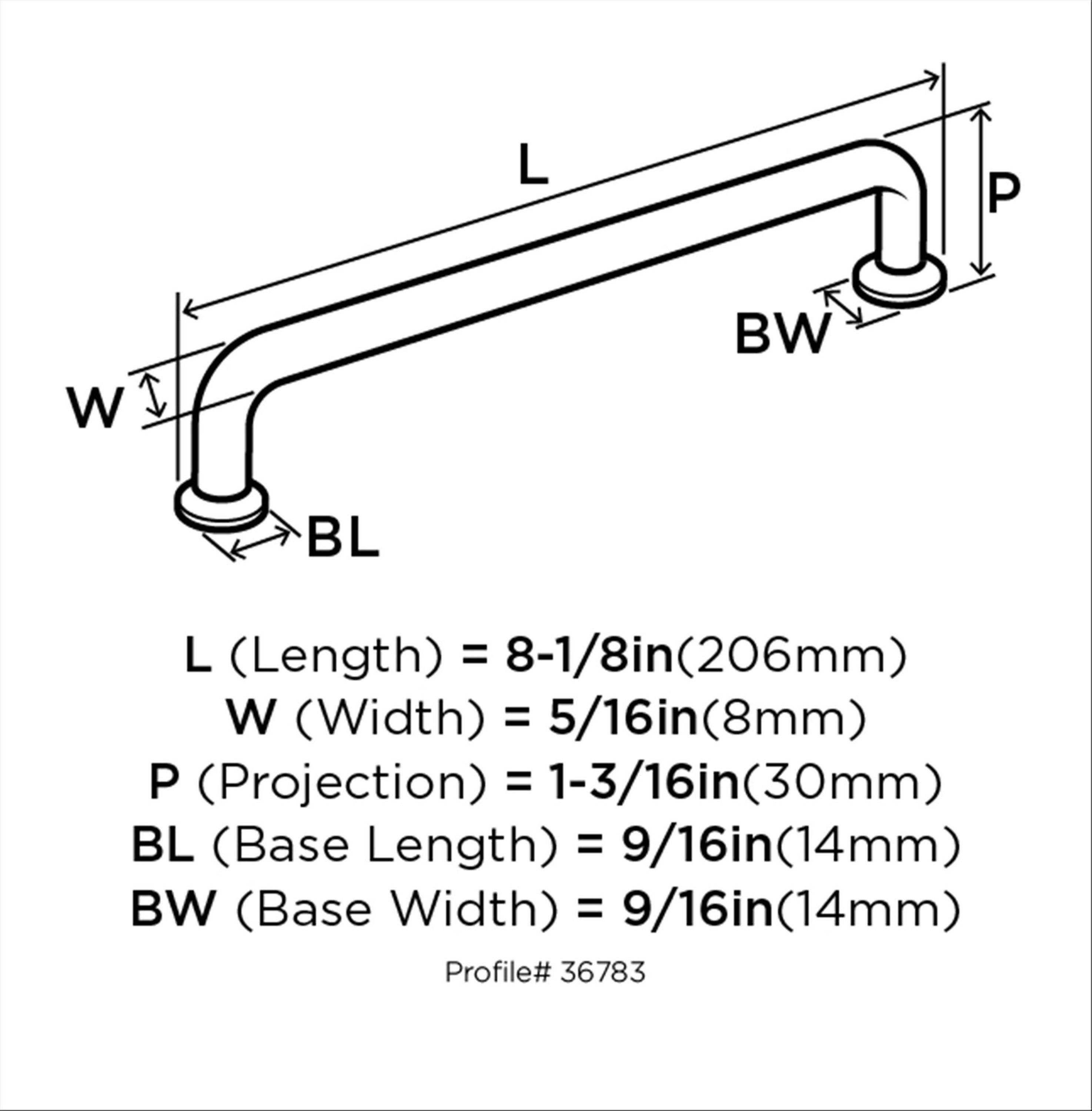 Amerock Factor 7-9/16 inch (192mm) Center-to-Center Champagne Bronze Cabinet Pull