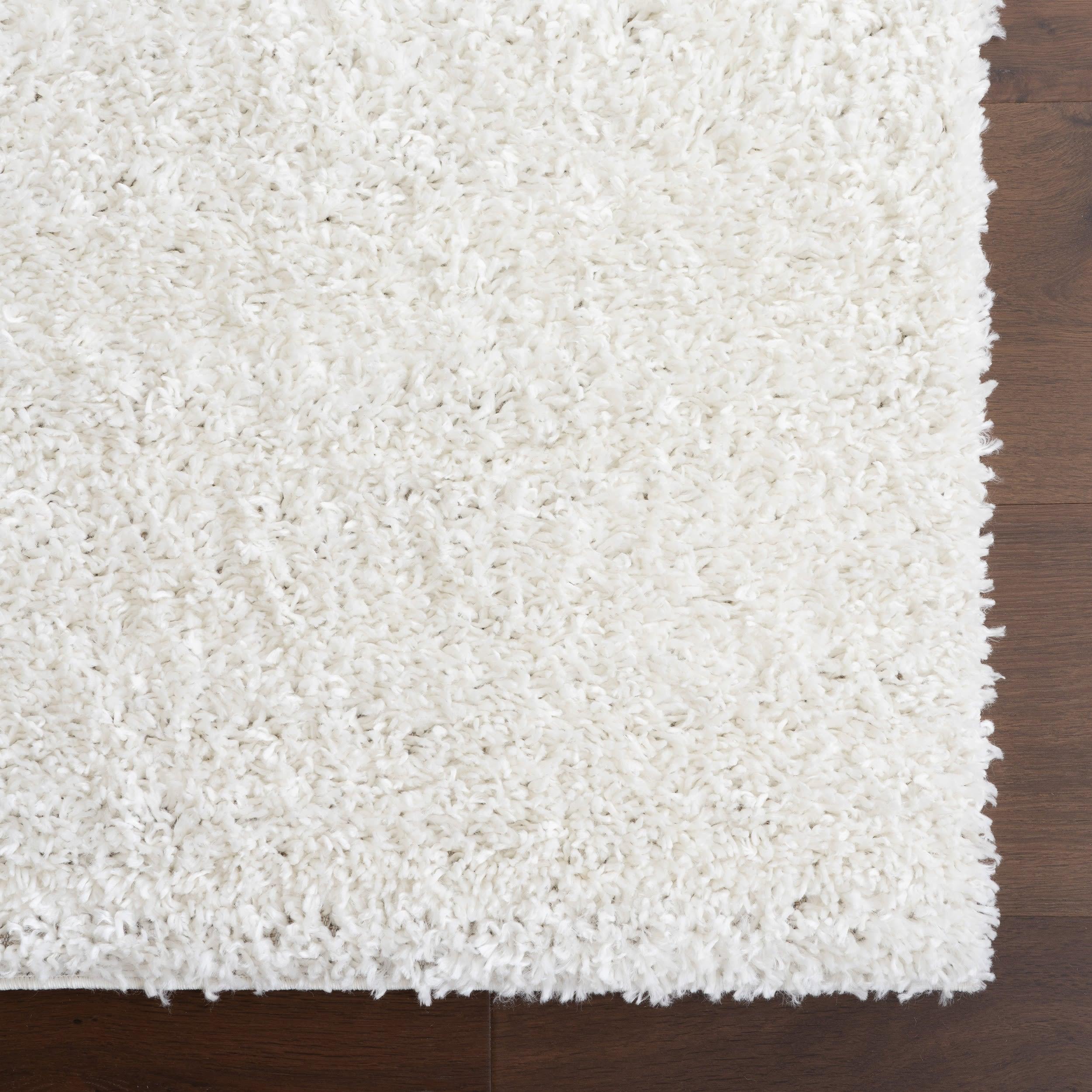 Nuloom Kara Solid 4x6 Shag Indoor Area Rug for Living Room Bedroom Dining Room Nursery, Ivory
