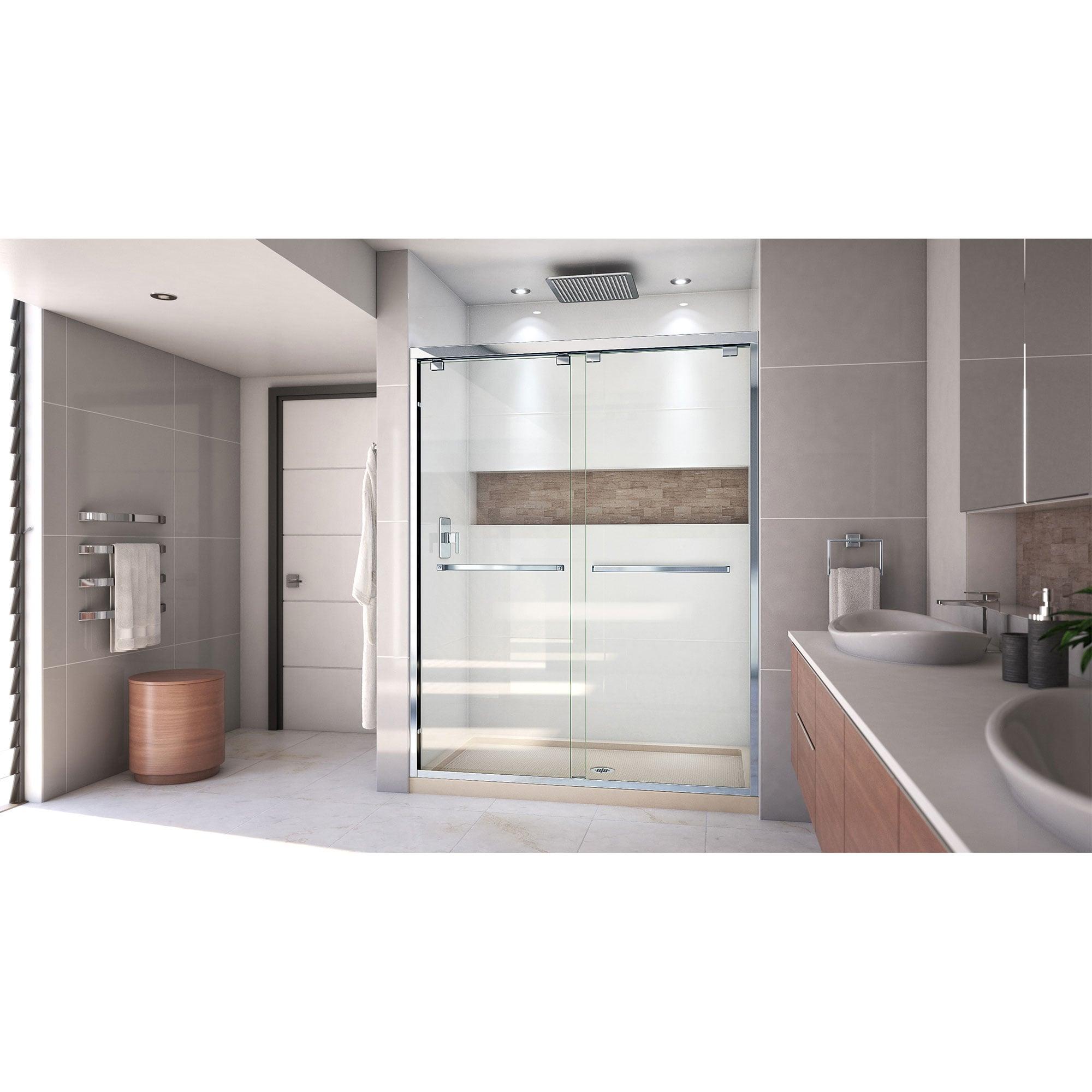 Encore 78.75" H Semi-frameless Sliding Shower Enclosure
