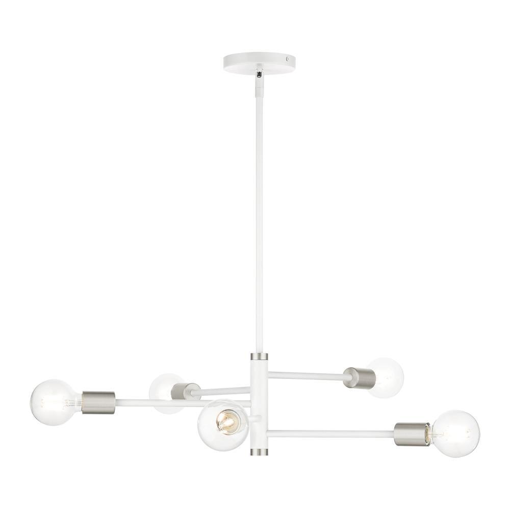 Livex Lighting Bannister 5 - Light Chandelier in  White