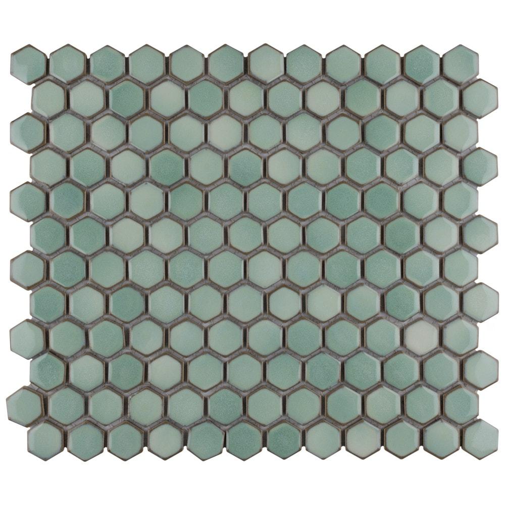 Hudson 1" Hex 11-7/8 " x 13-1/4 " Porcelain Mosaic Floor and Wall Tile