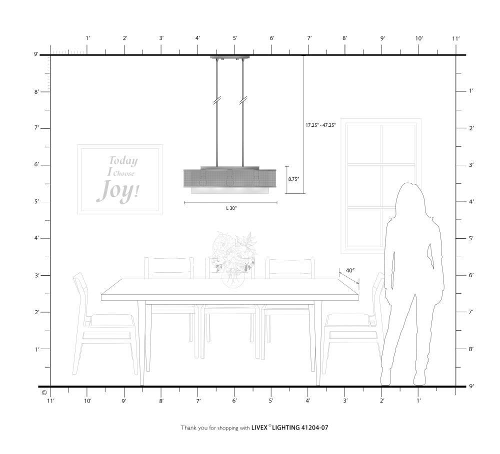 Livex Lighting Braddock 3 - Light Chandelier in  Bronze