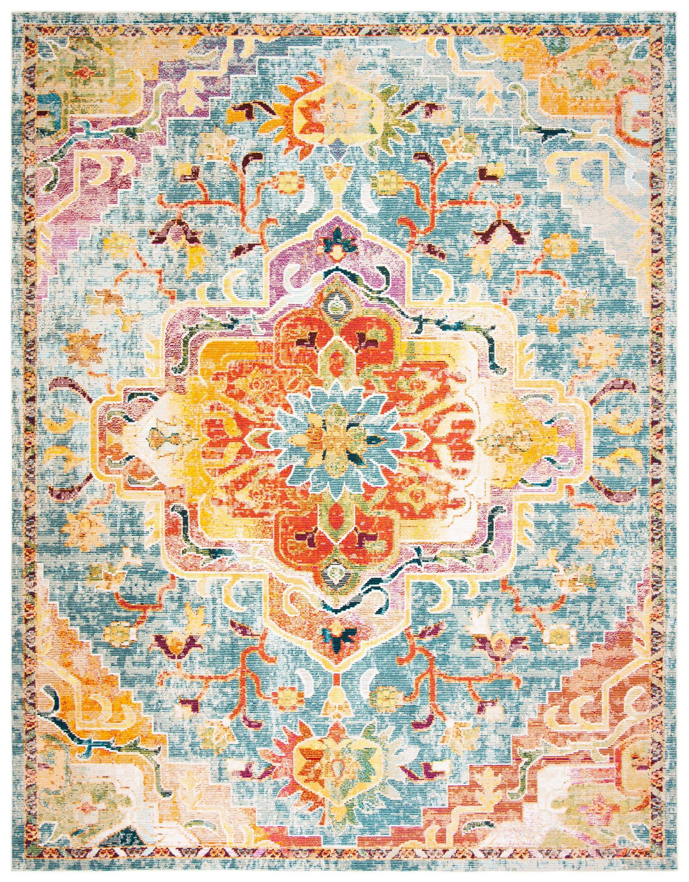 Safavieh Crystal 9' x 12' Rug in Teal and Red