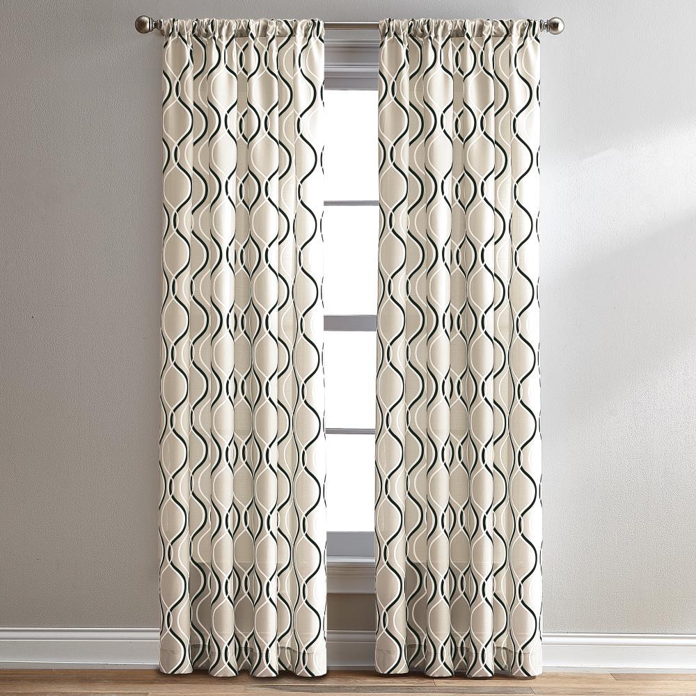 CHF Industries Geometric Rod Pocket Energy Efficient Valances, 50 " x 63", Polyester, Adult