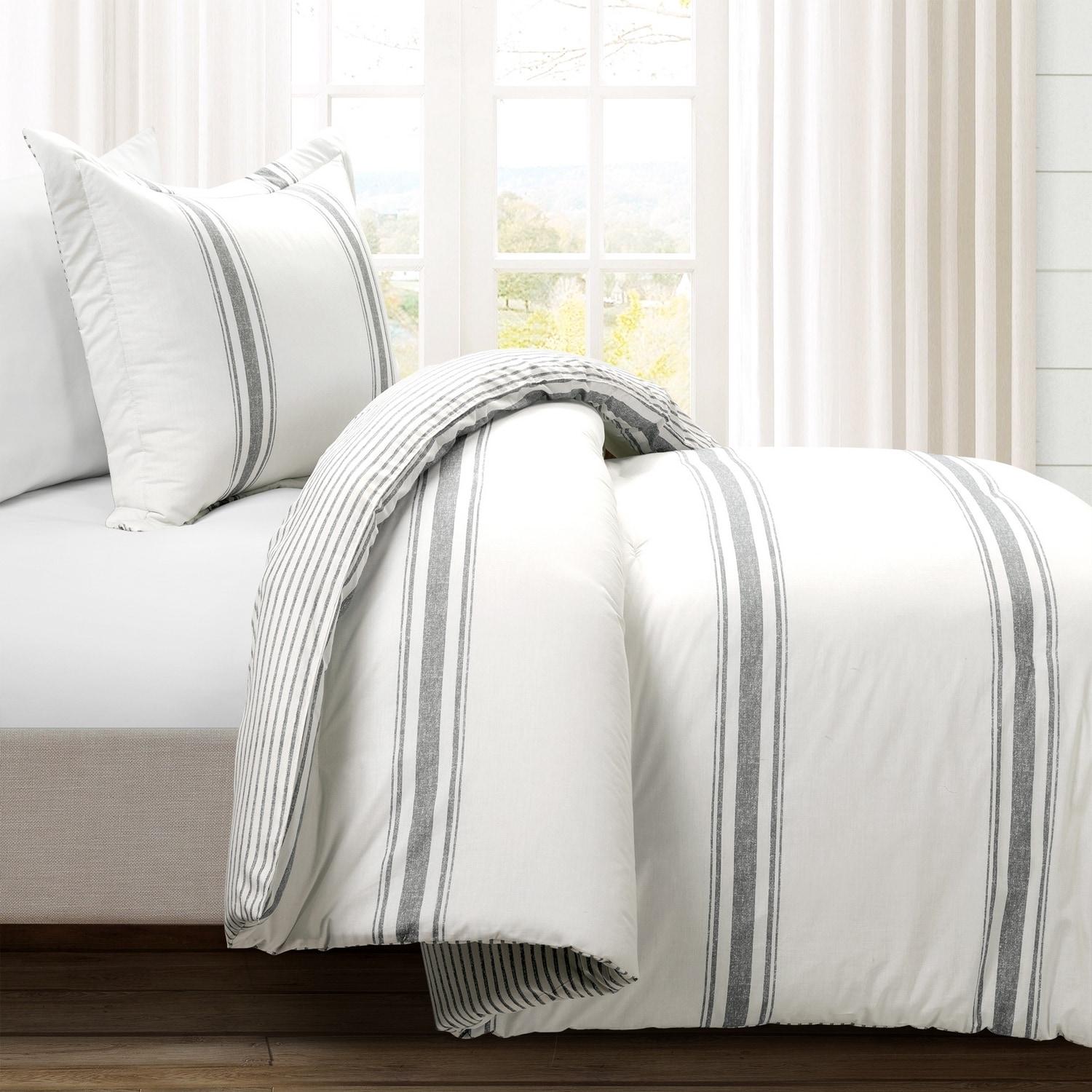 Farmhouse Standard Cotton Reversible Comforter Set