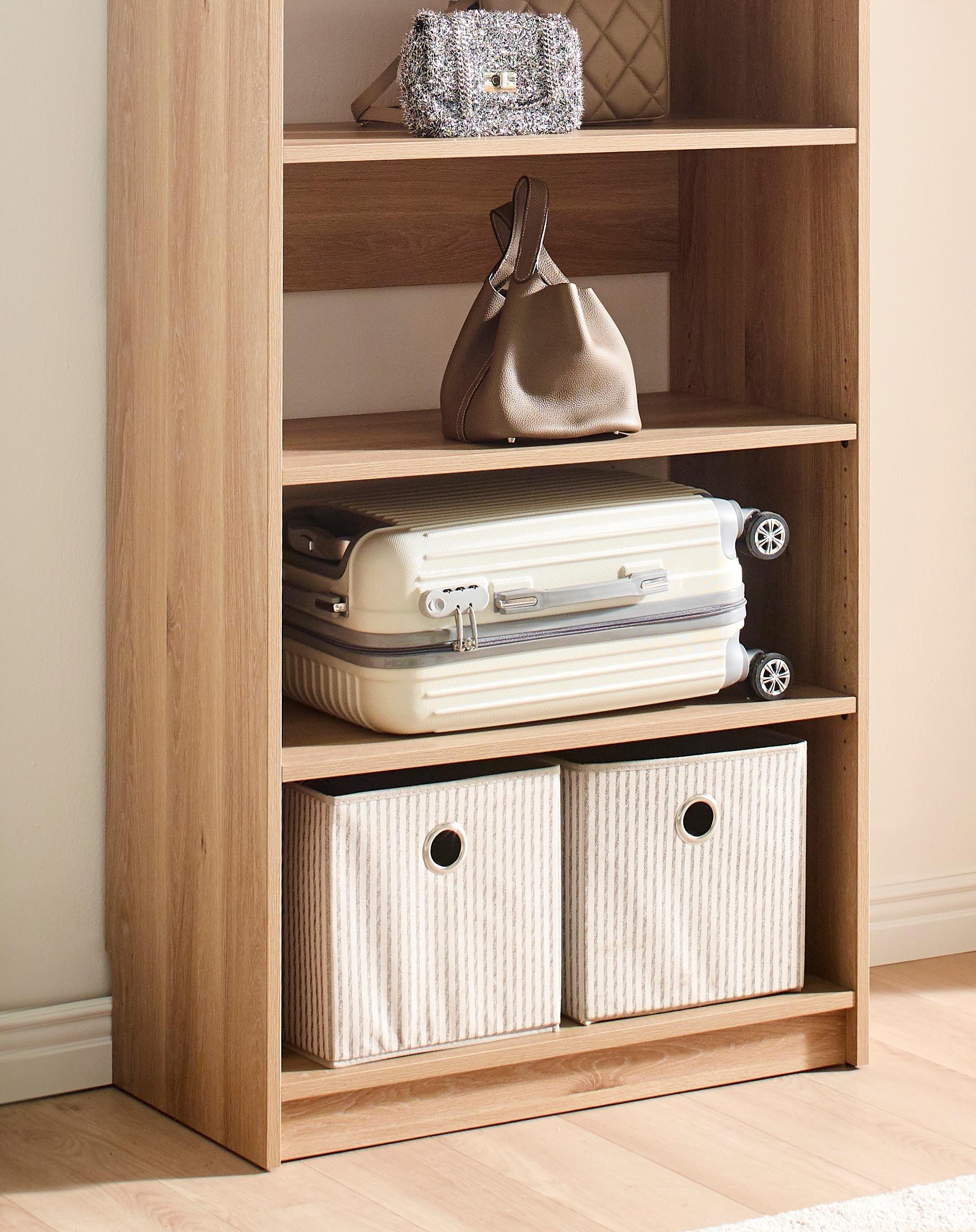 Prosper 32" Oak Wood Walk-in Closet with Five Shelves