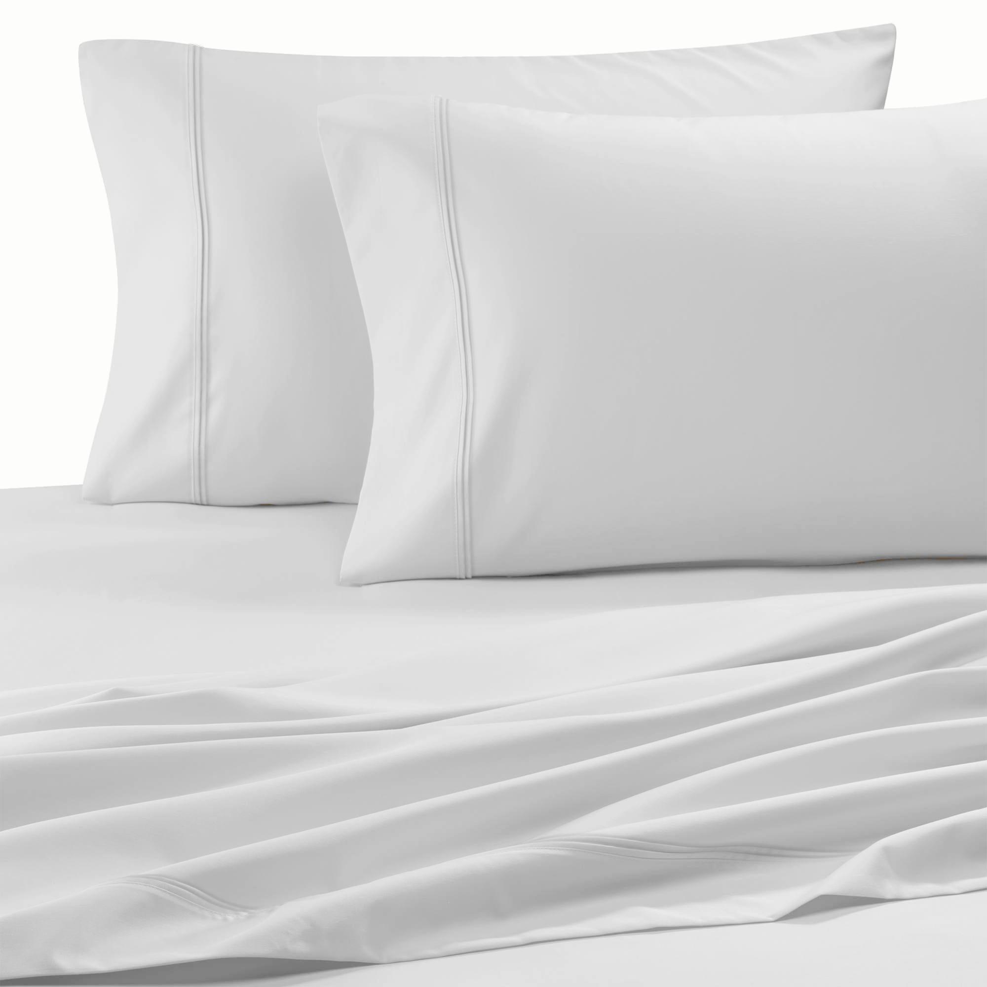 Standard 1000 Thread Count Cotton Pillowcase Set White - Aireolux