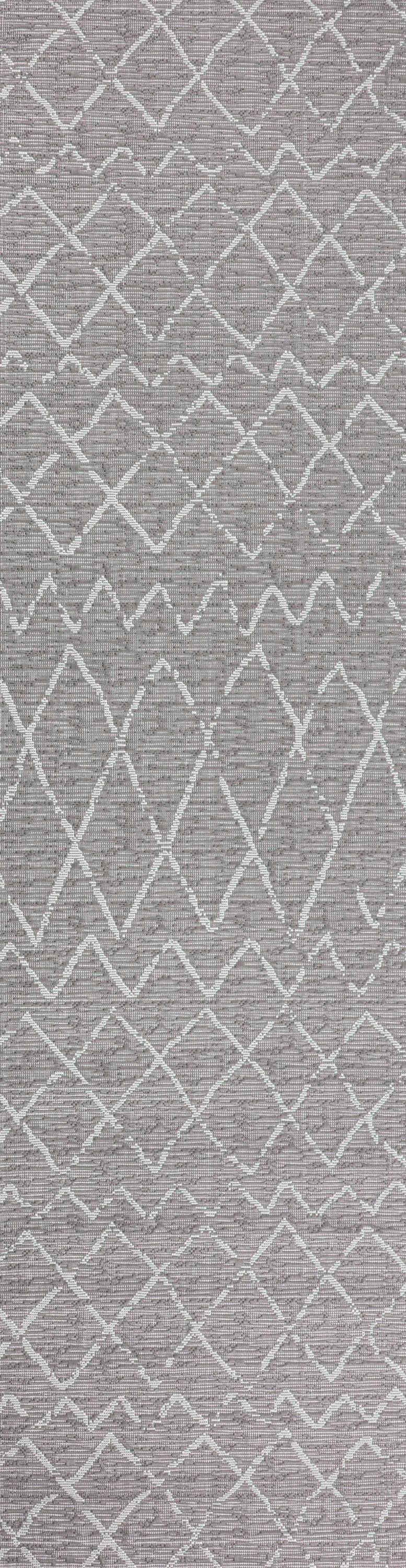 2' x 8' Madaba Moroccan Trellis Indoor/Outdoor Runner Rug, Gray/Cream - JONATHAN Y