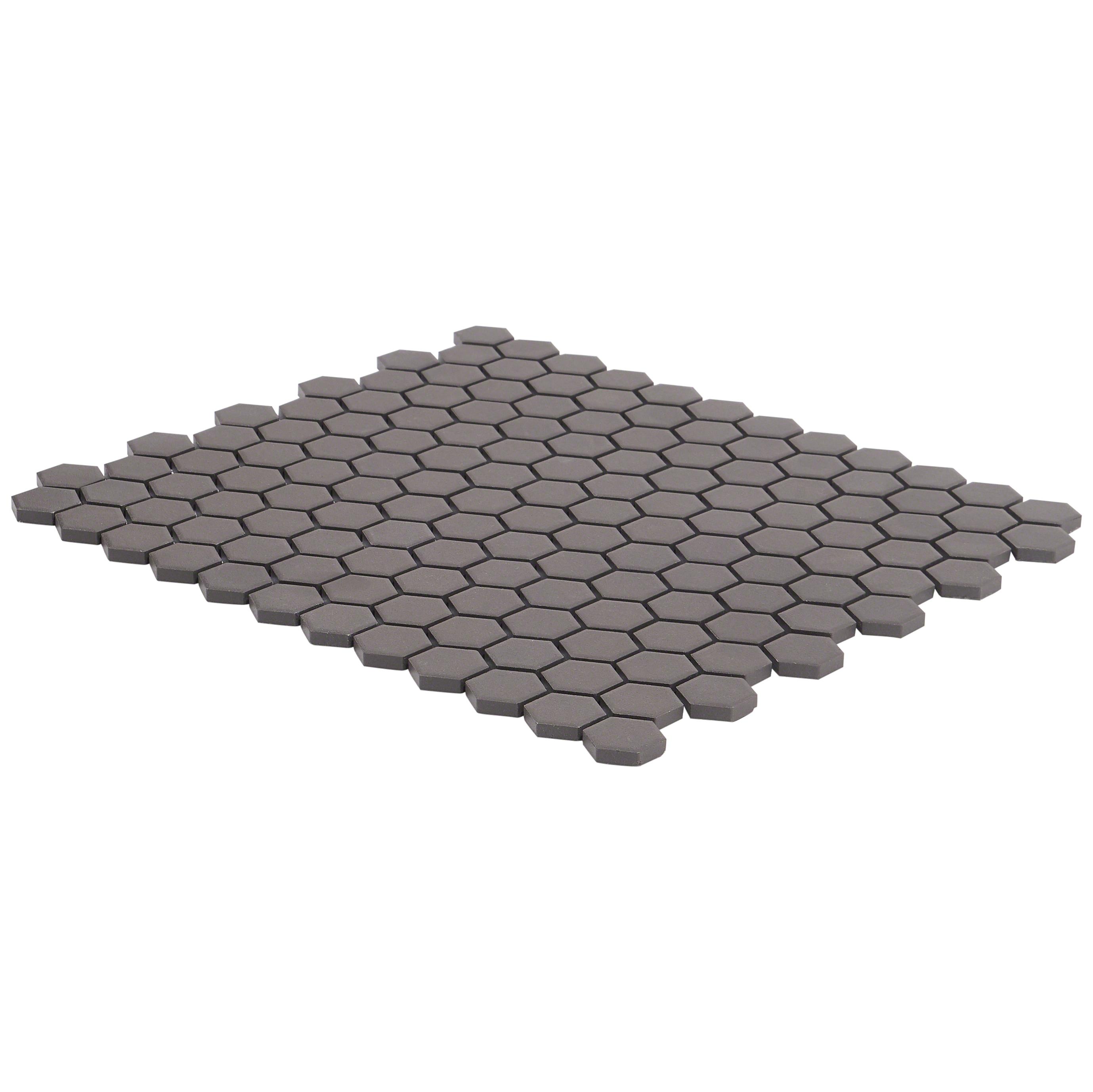 Slim 10.23" x 11.81" Matte Porcelain Floor and Wall Mosaic Tile