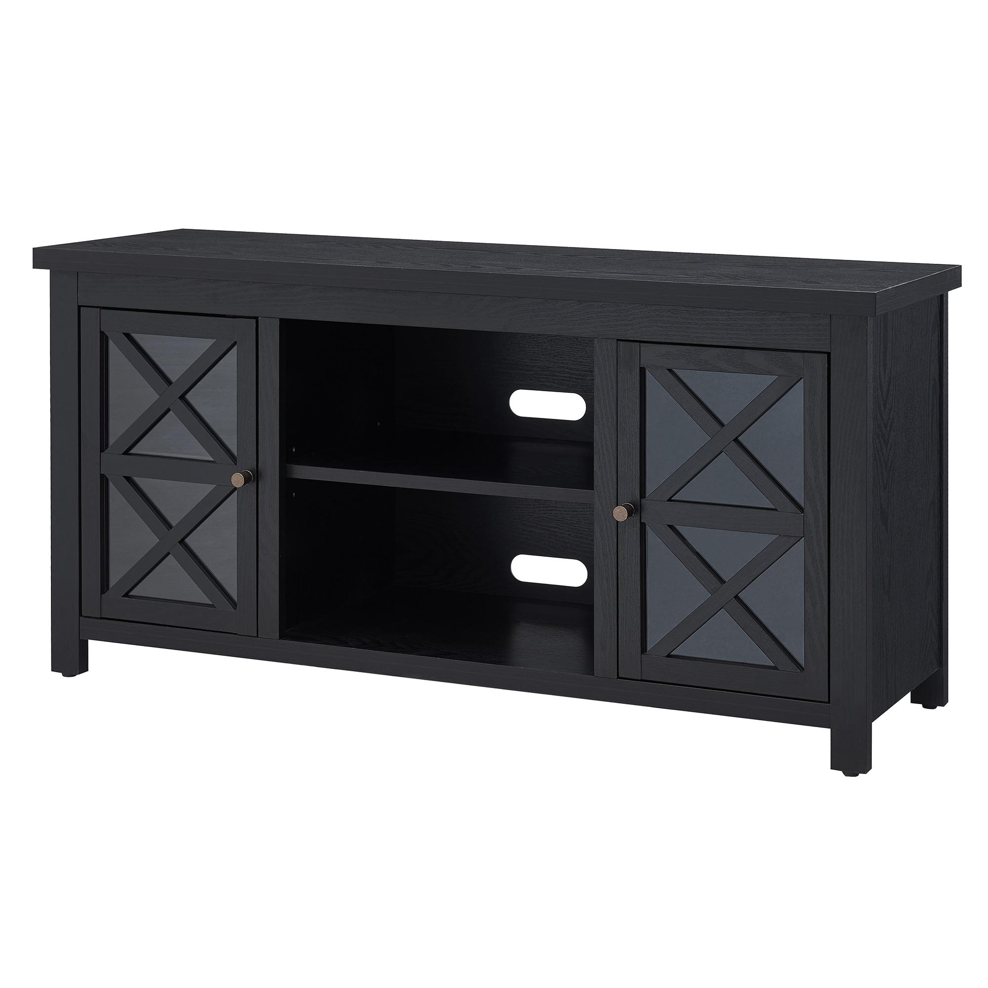 Evelyn&Zoe Colton Rectangular TV Stand for TV's up to 55", Black