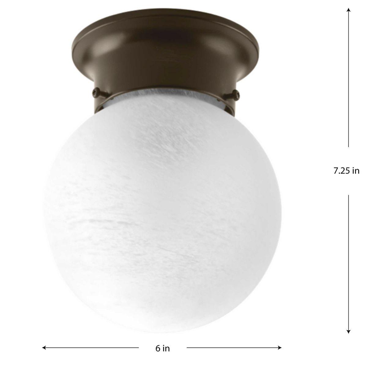 Glass Globes Collection 6" One-Light Close-to-Ceiling