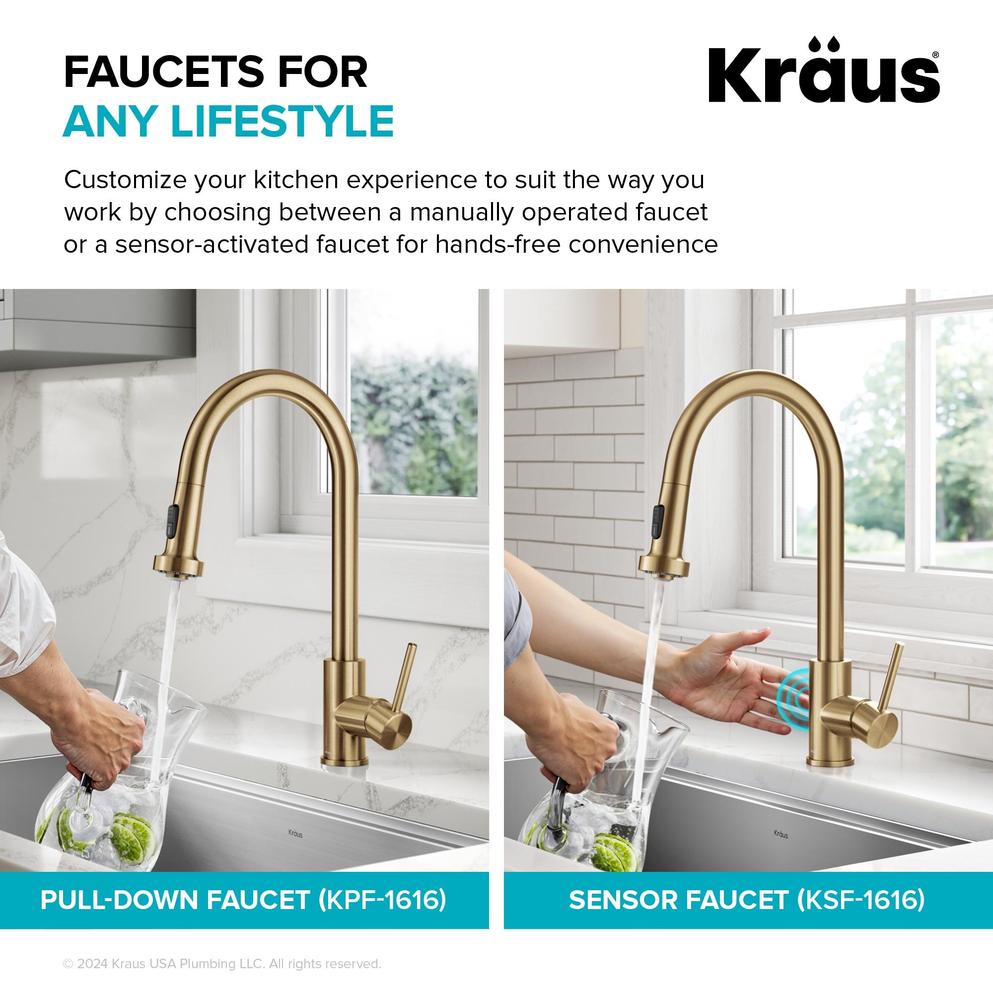KRAUS Bolden 2-Function Single Handle Pull Down Kitchen Faucet
