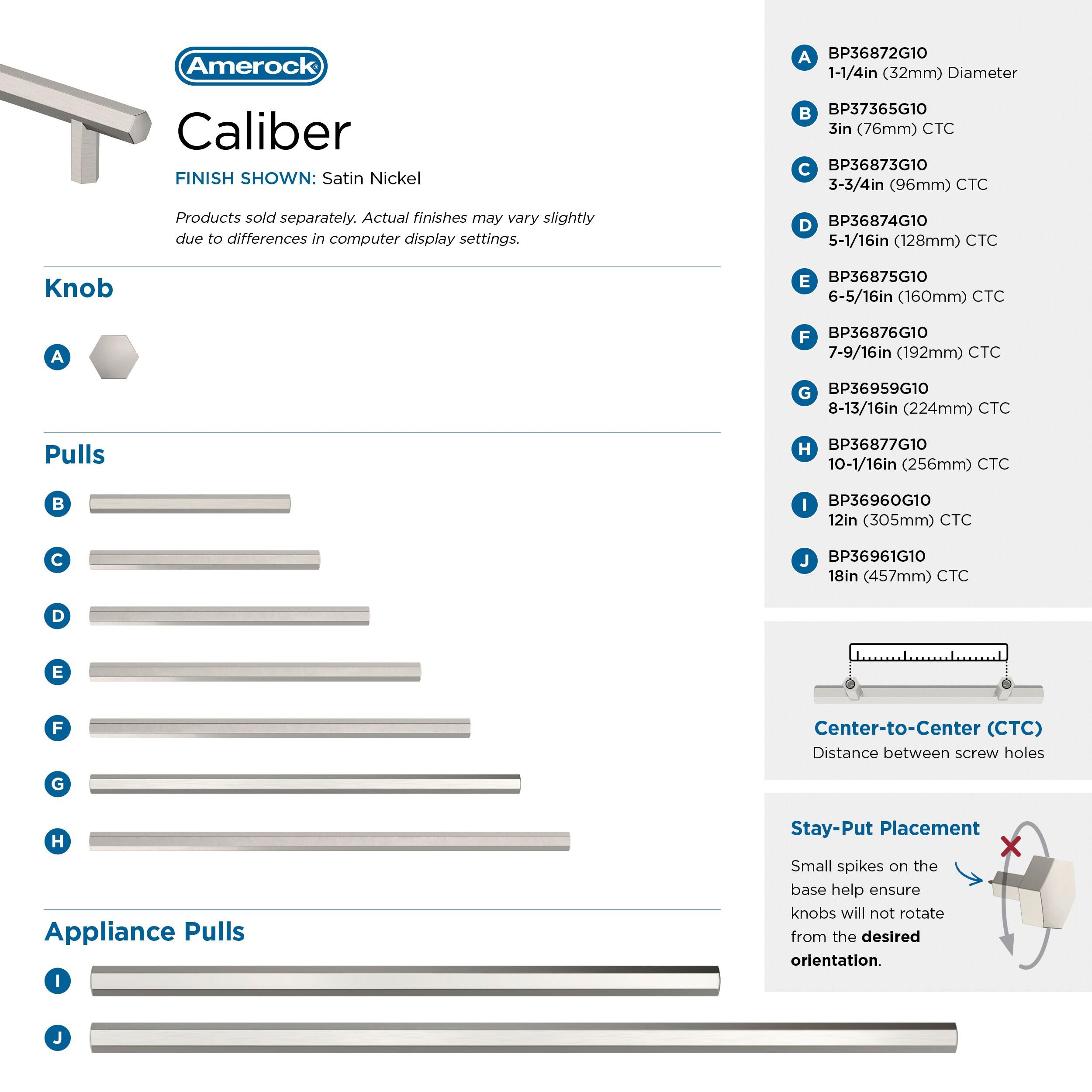 Caliber 1 1/4" Diameter Geometric Knob