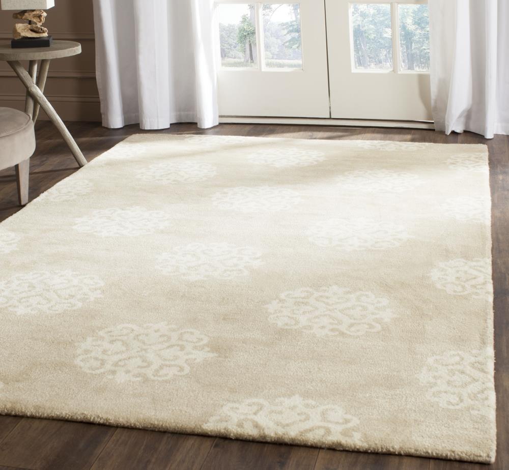 Soho SOH724 Hand Tufted Rectangle Contemporary Area Rug - Beige/Ivory - 5' X 8' - Safavieh.