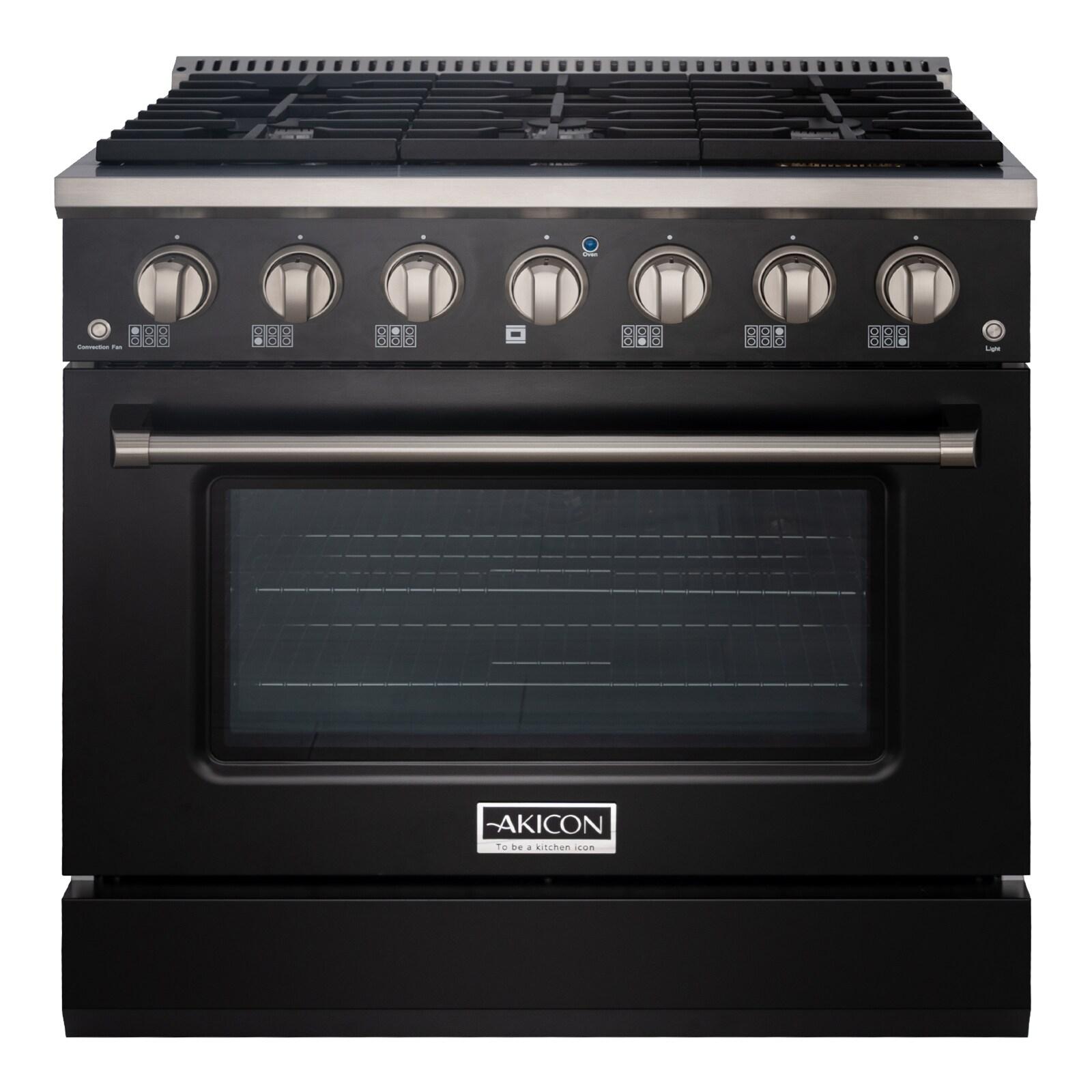 Akicon 36" 5.2 Cubic Feet Smart Natural Gas Range with 6 Burners