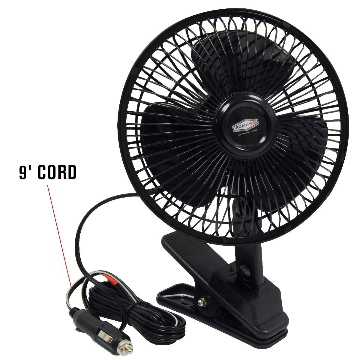 RoadPro 12 Volt Quick Clip Oscillating Fan