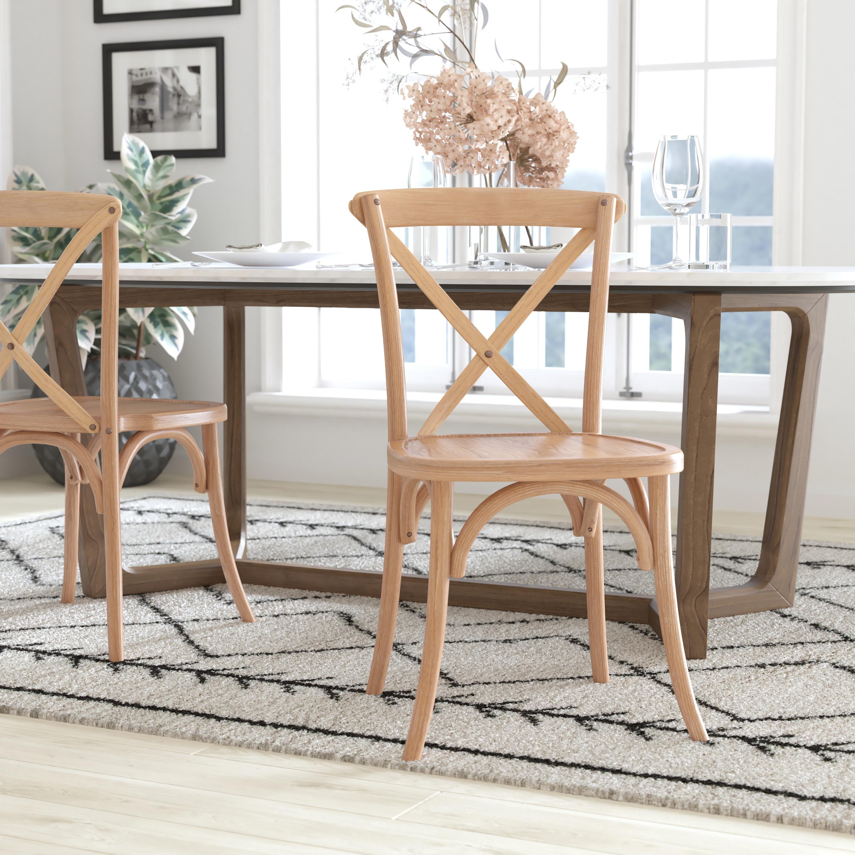Flash Furniture Advantage Driftwood X-Back Chair