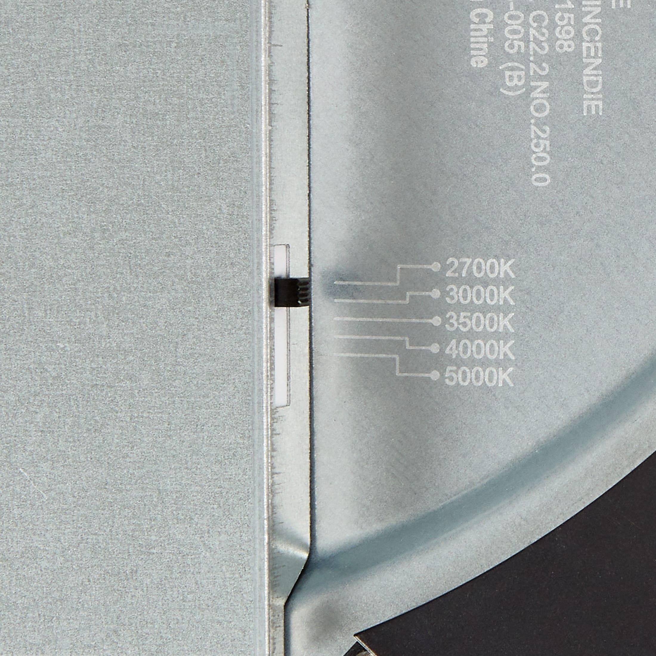 Maxxima 14 in. LED Flush Mount Ceiling Light, 5 CCT 2700K-5000K, 2400 Lumens, Traditional Indoor Black Trim Round Panel Light, Dimmable