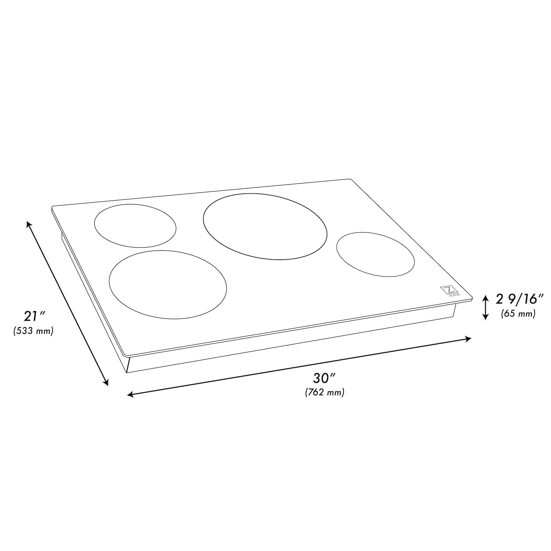 ZLINE 30" Induction Cooktop with 4 Burners