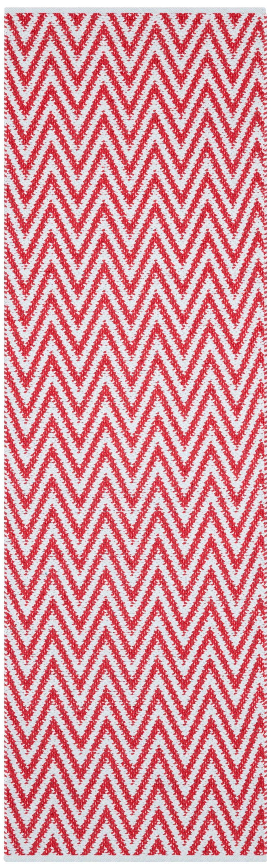 Montauk MTK812 Hand Woven Indoor Runner Rug - Red/Ivory - 2'3"x7' - Safavieh.