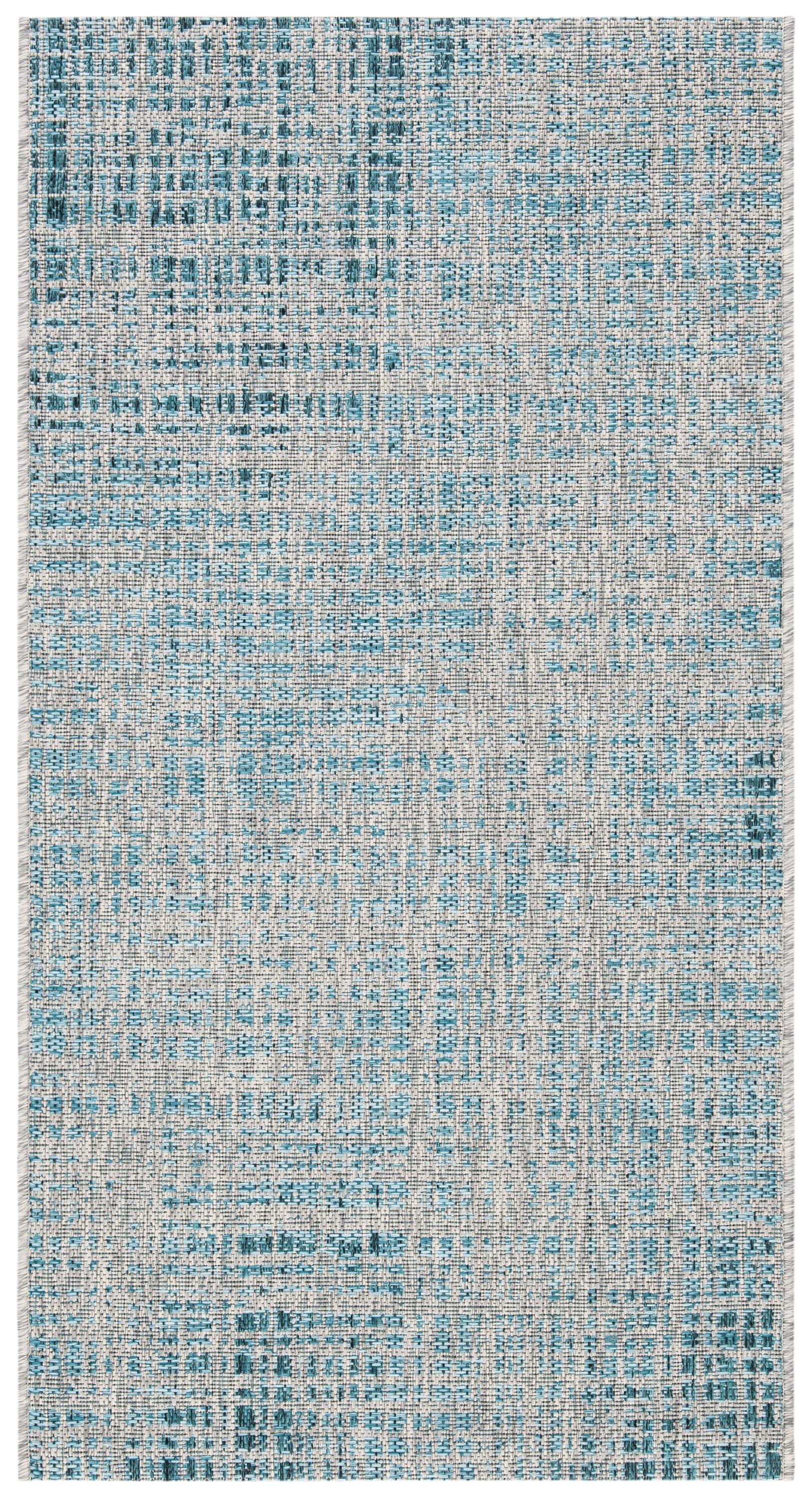 Courtyard CY8513 Power Loomed Indoor/Outdoor Accent Rug - Grey/Blue - 2'6"x5' - Safavieh.