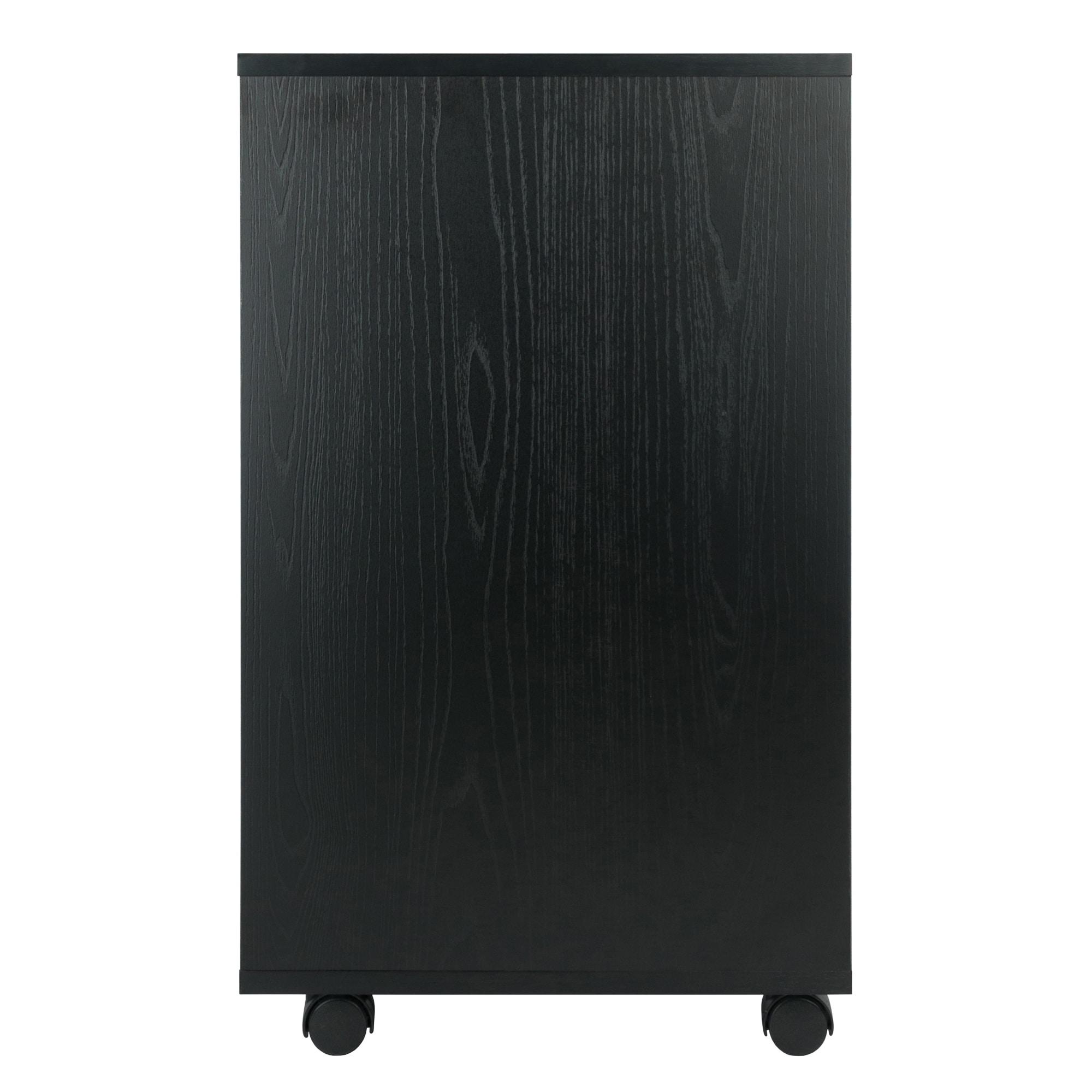 Halifax 5 Drawer Cabinet with Casters Black - Winsome