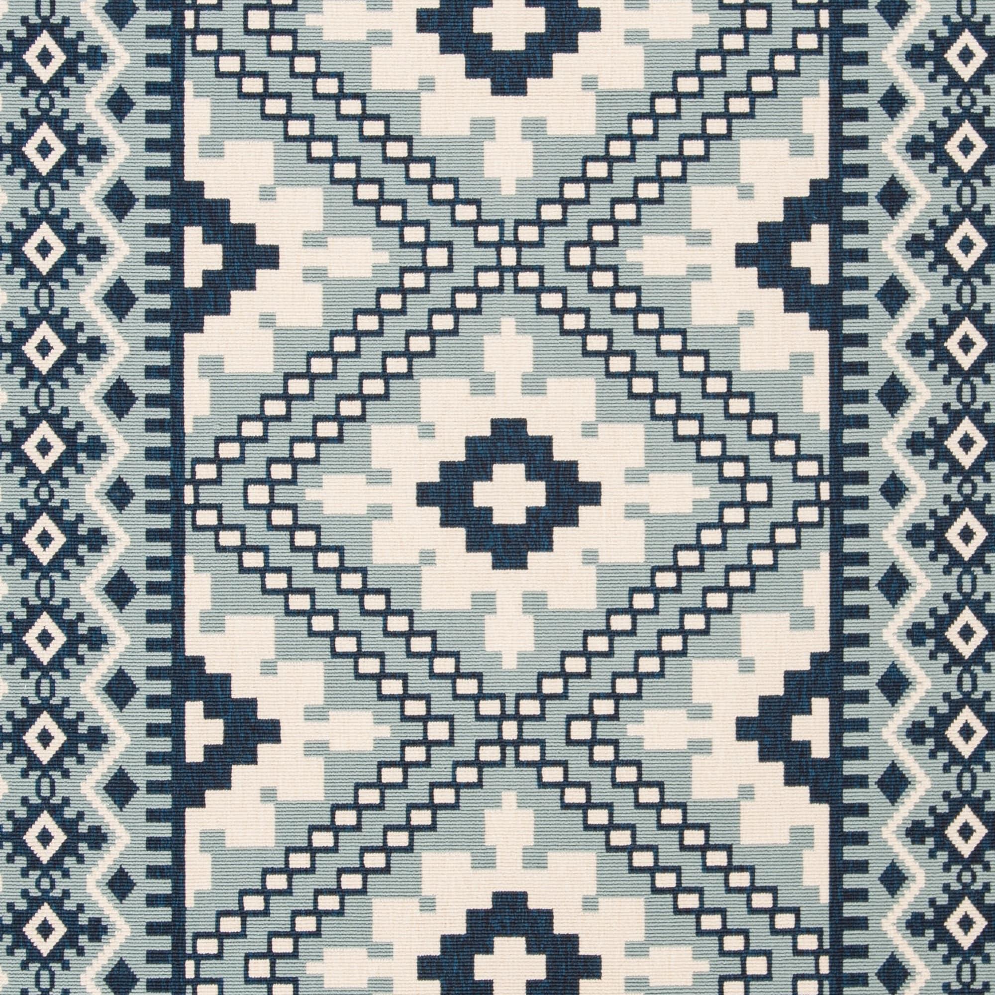 Veranda VER099 Power Loomed Indoor/Outdoor Accent Rug - Ivory/Blue - 2'x3'7" - Safavieh.