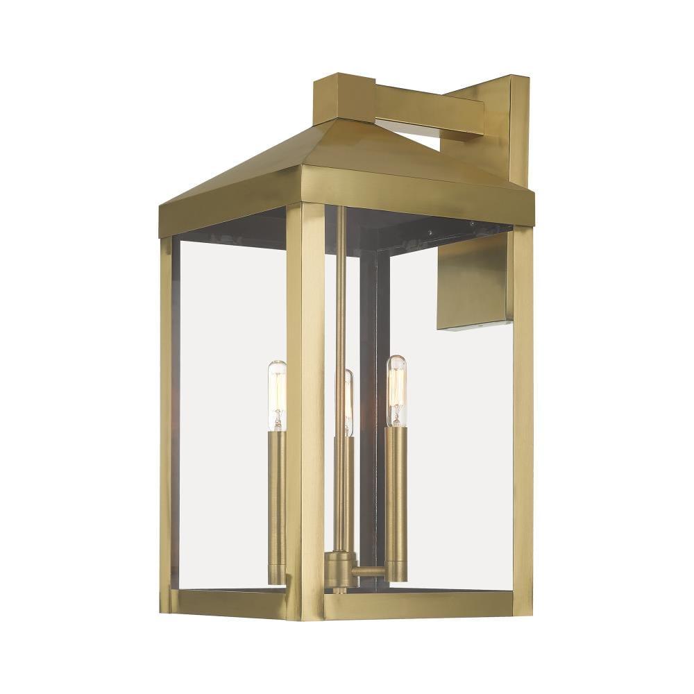 Livex Lighting Nyack 3 - Light Wall Light in  Antique Brass