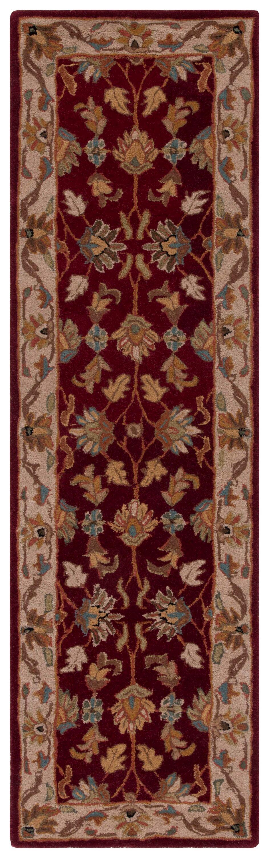 Heritage HG628 Hand Tufted Runner Rug - Red/Ivory - 2'3"x8' - Safavieh.